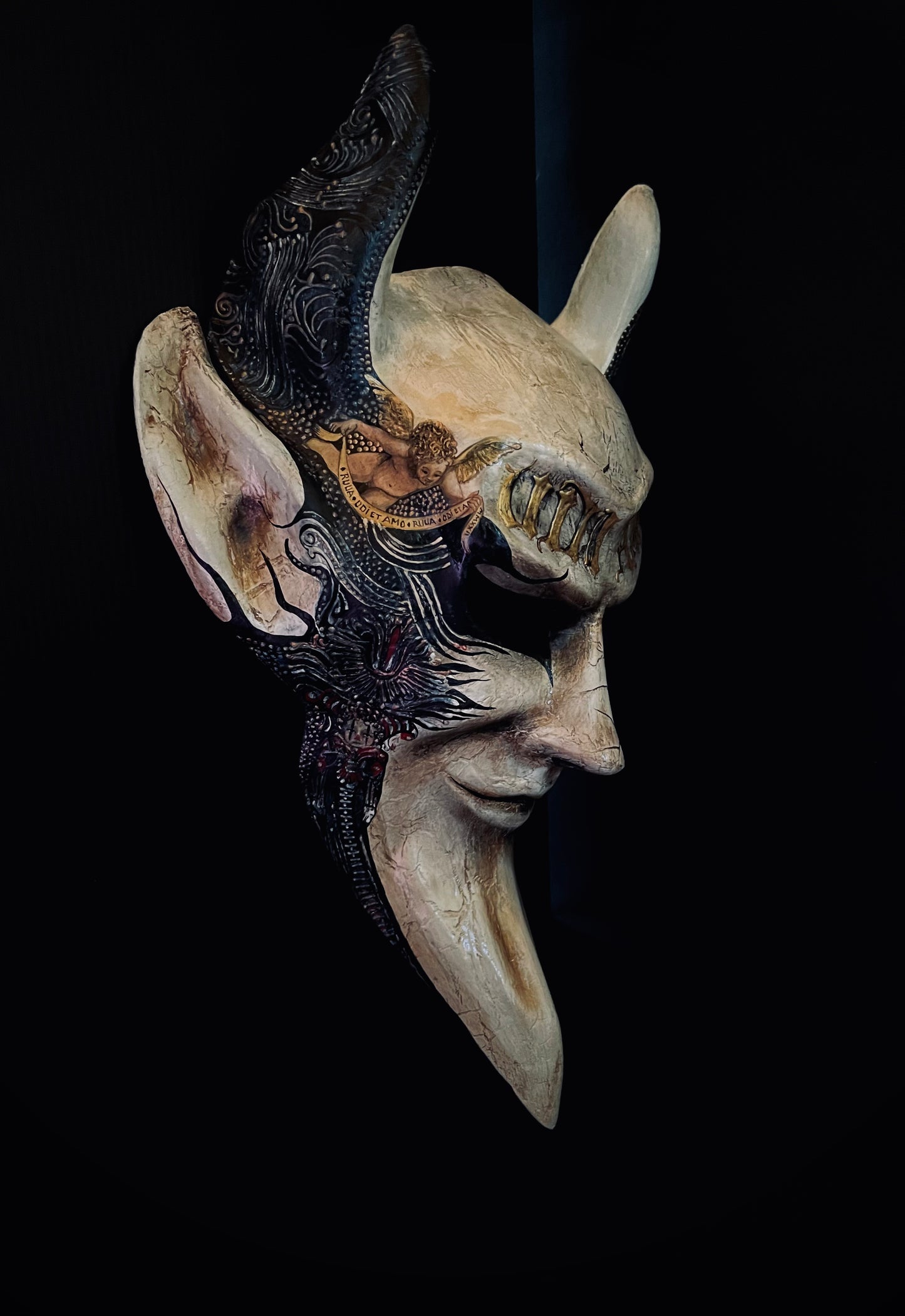 Devil mask with angels.Limited edition.