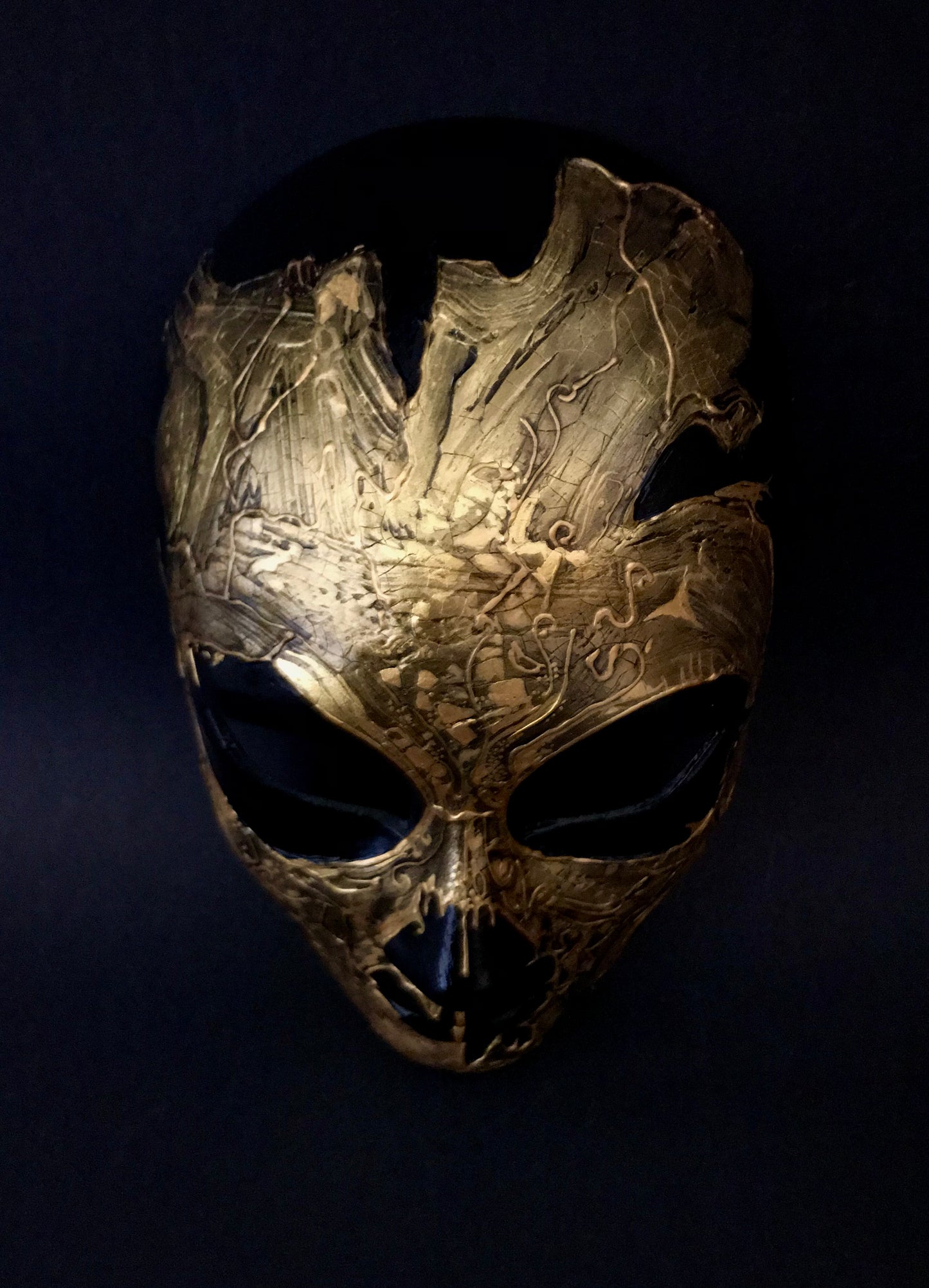 Handmade Black and Gold Masquerade Mask – Venetian Style Costume & Party Mask