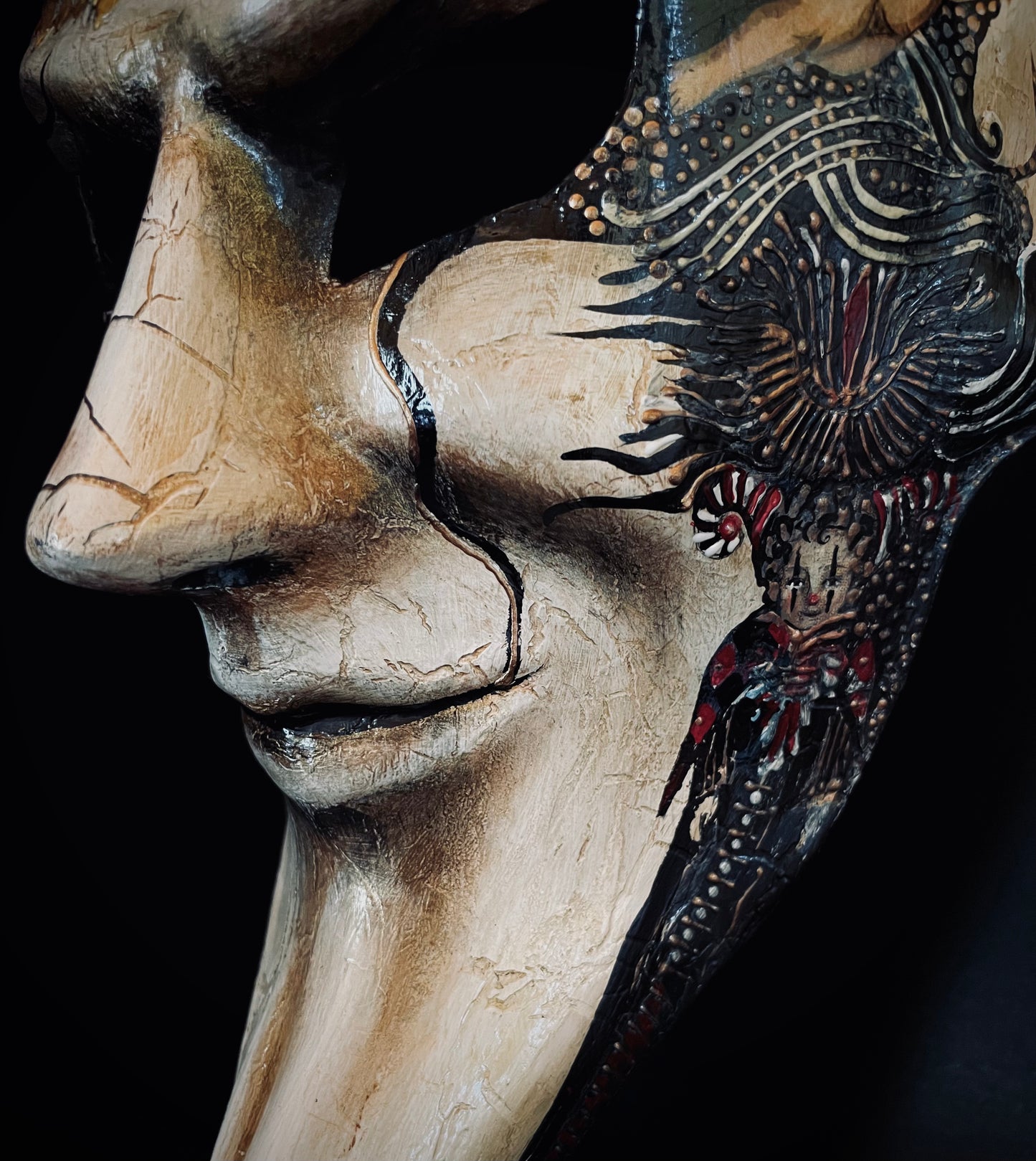 Devil mask with angels.Limited edition.