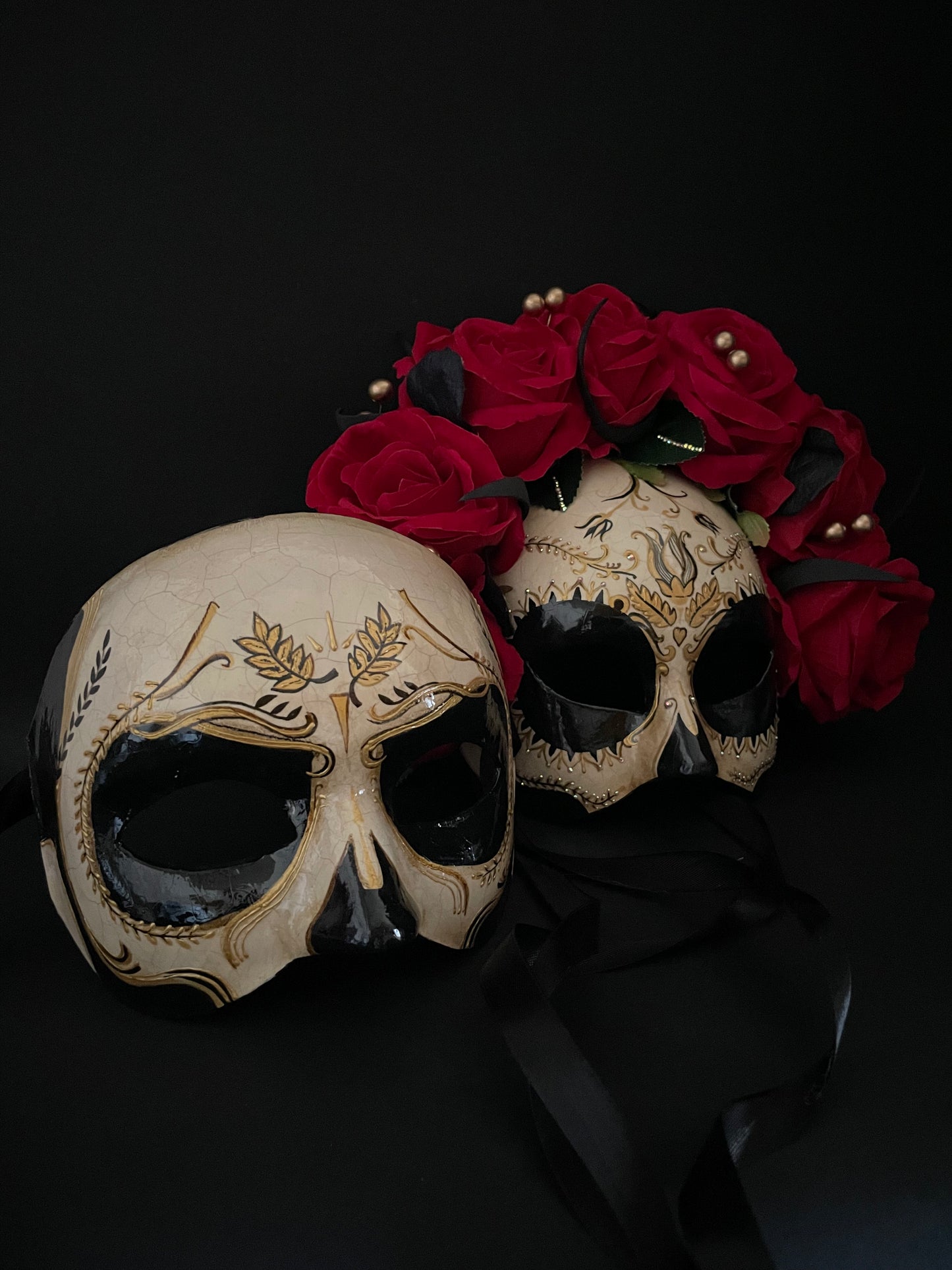 Couple’s days of the dead masks