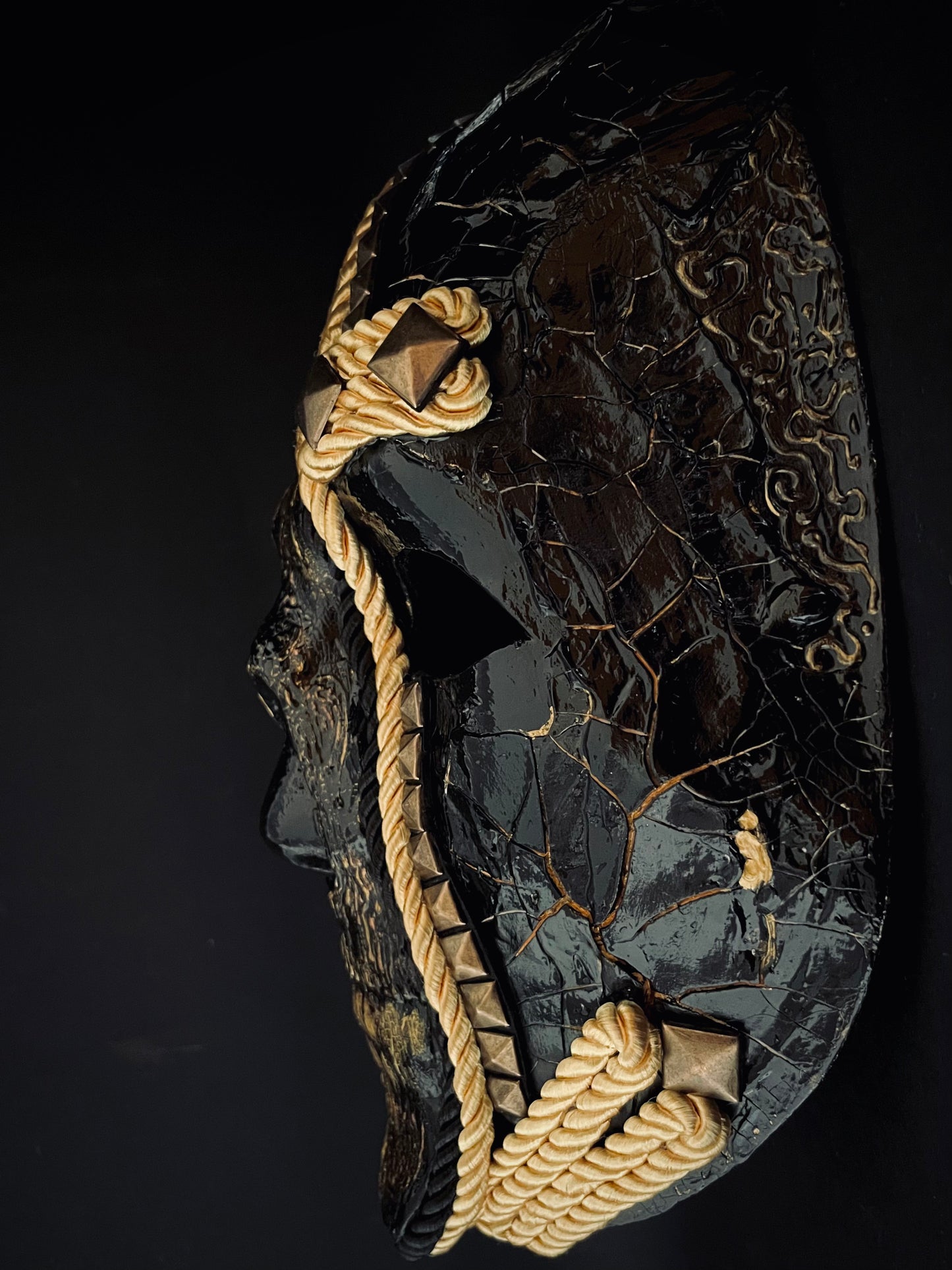 Skull mask. Riveted skull mask