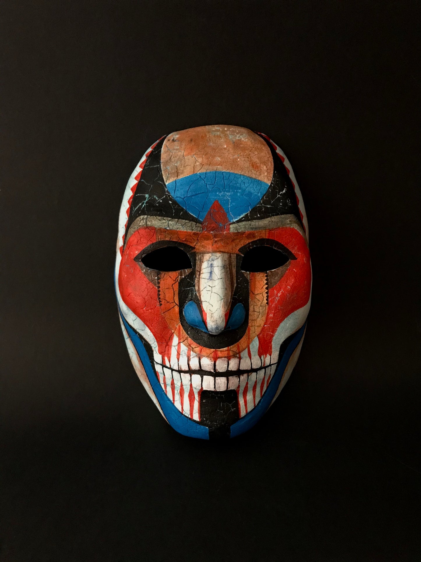 Tribal Skull Mask | Aztec Handmade Mask for Festivals, Halloween & Collection