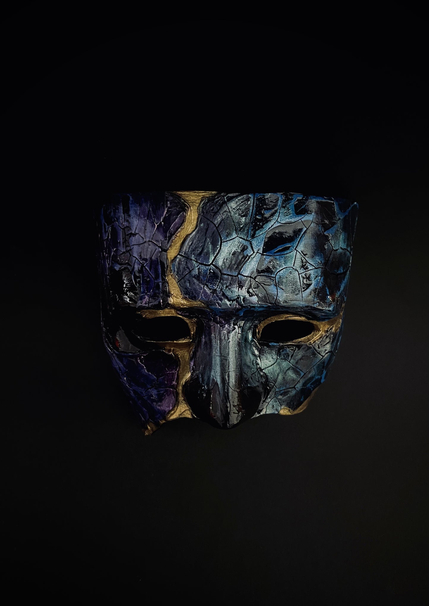 Blue mask. Masquerade mask for men