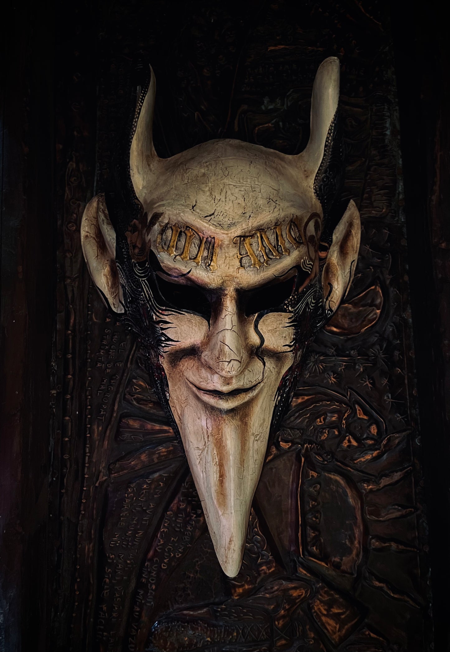 Devil mask with angels.Limited edition.