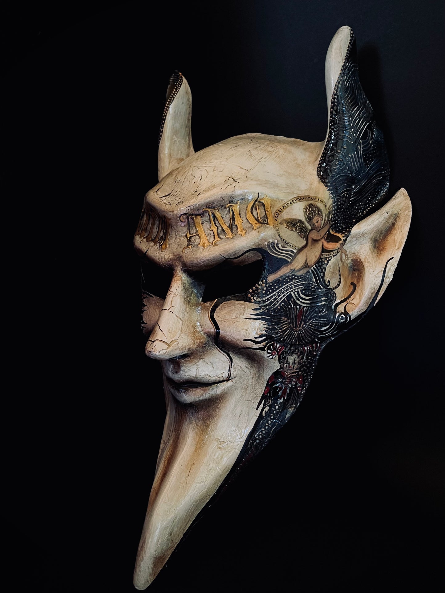 Devil mask with angels.Limited edition.