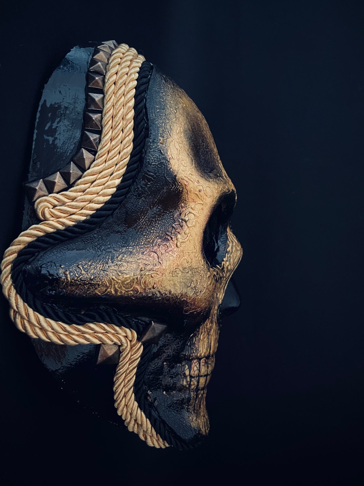 Skull mask. Riveted skull mask