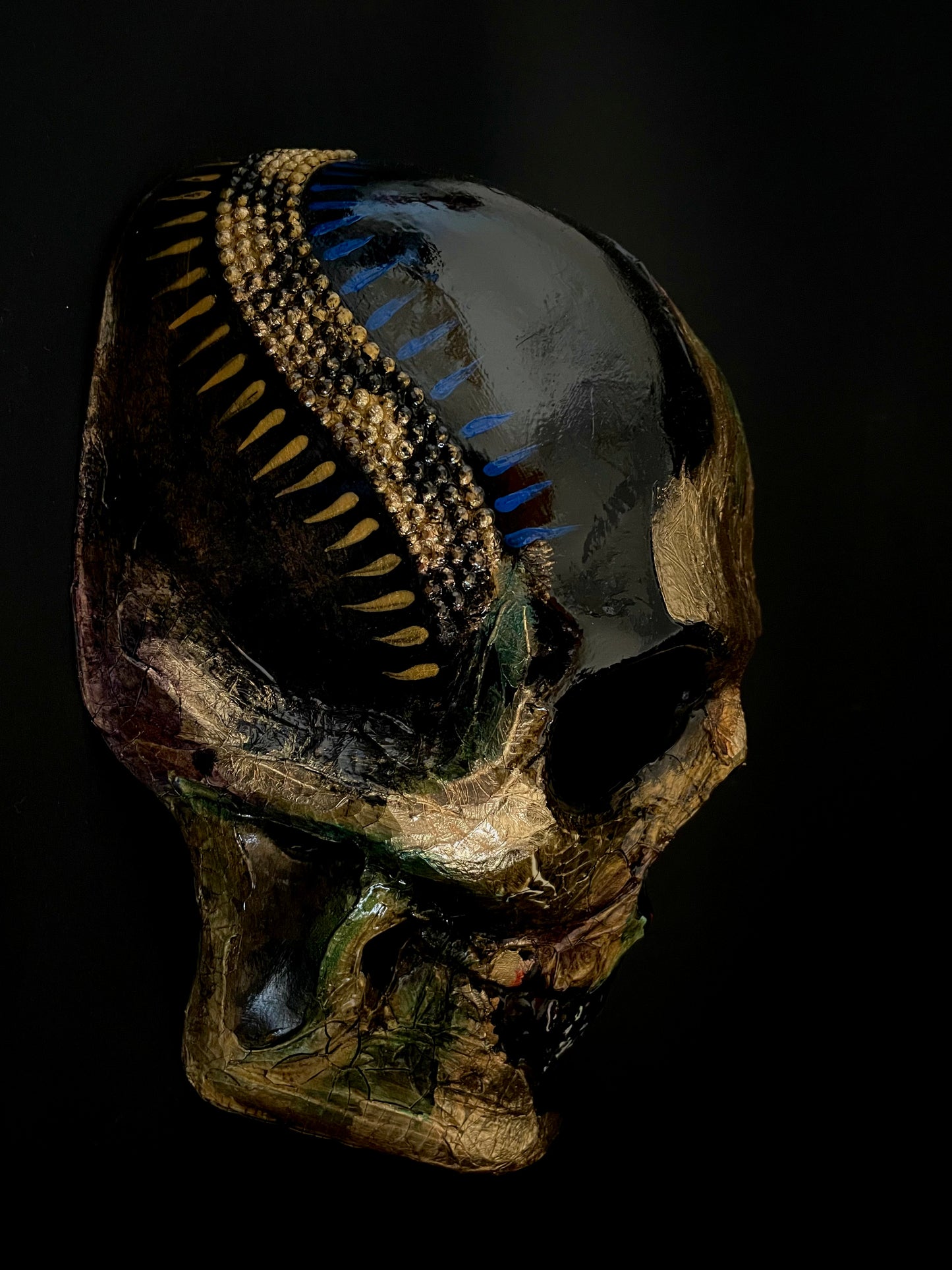 Gold skull mask for men