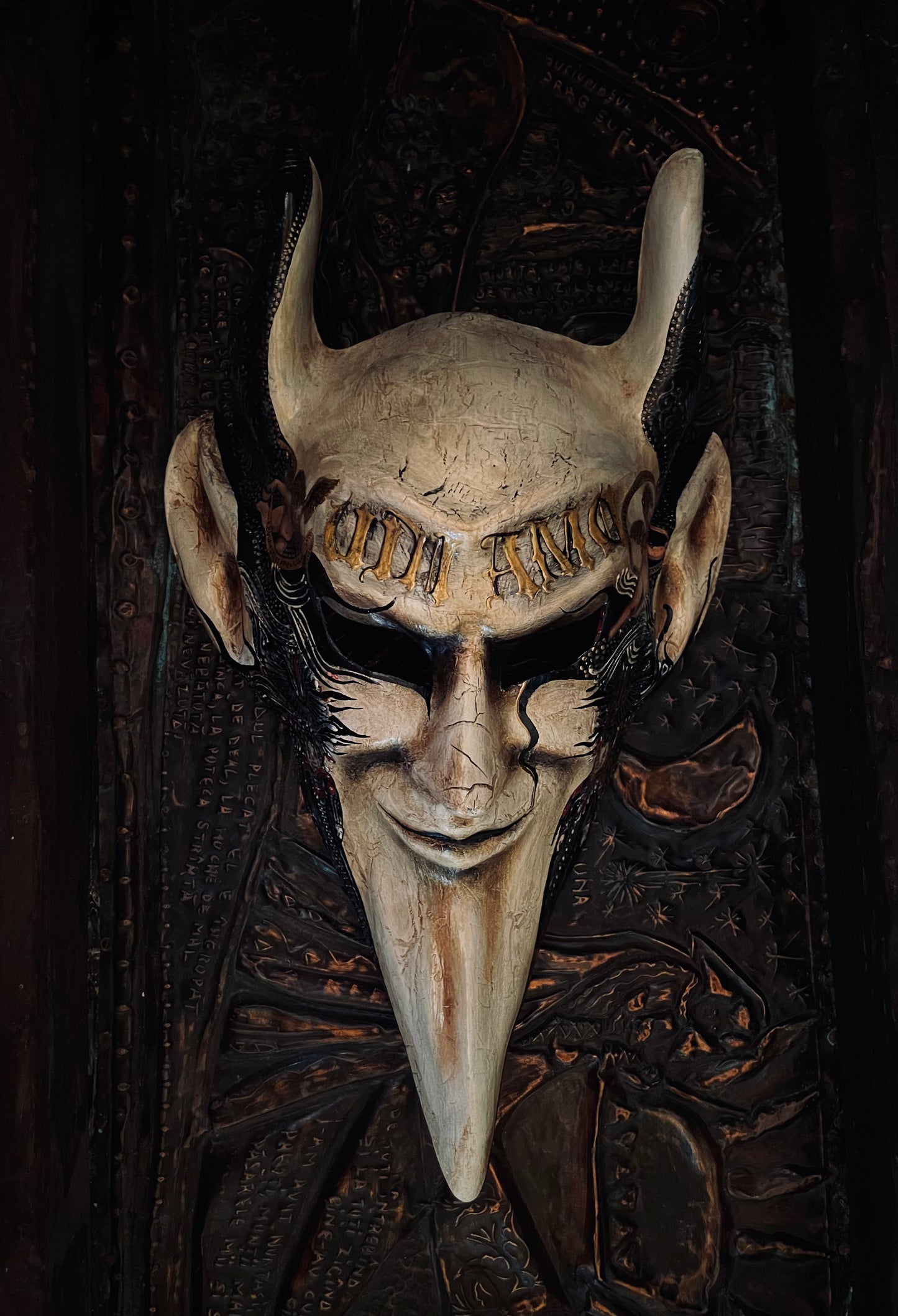 Devil mask with angels.Limited edition.