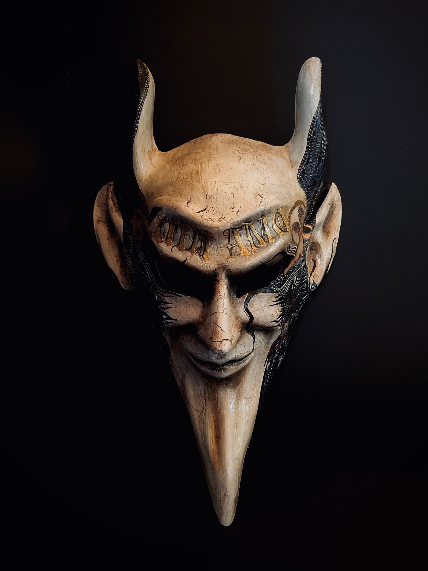 Devil mask with angels.Limited edition.