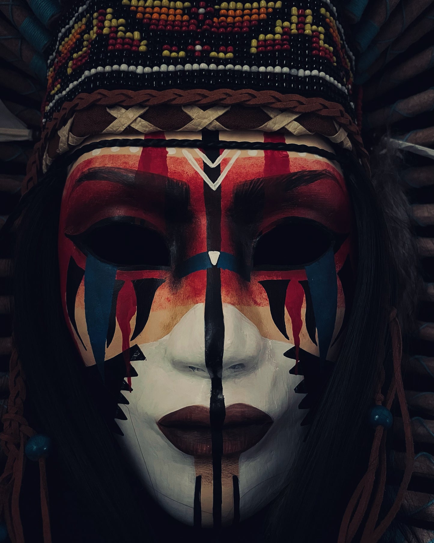 Limited edition.Native American mask.