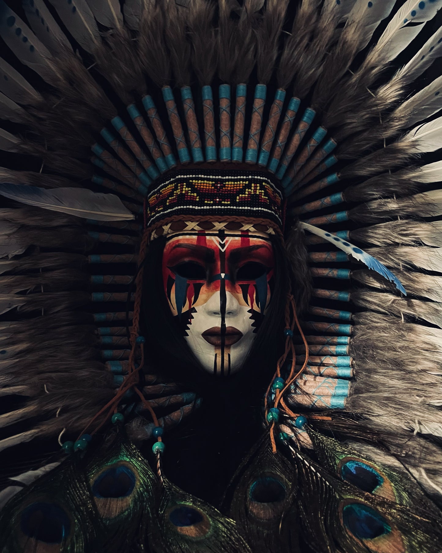 Limited edition.Native American mask.