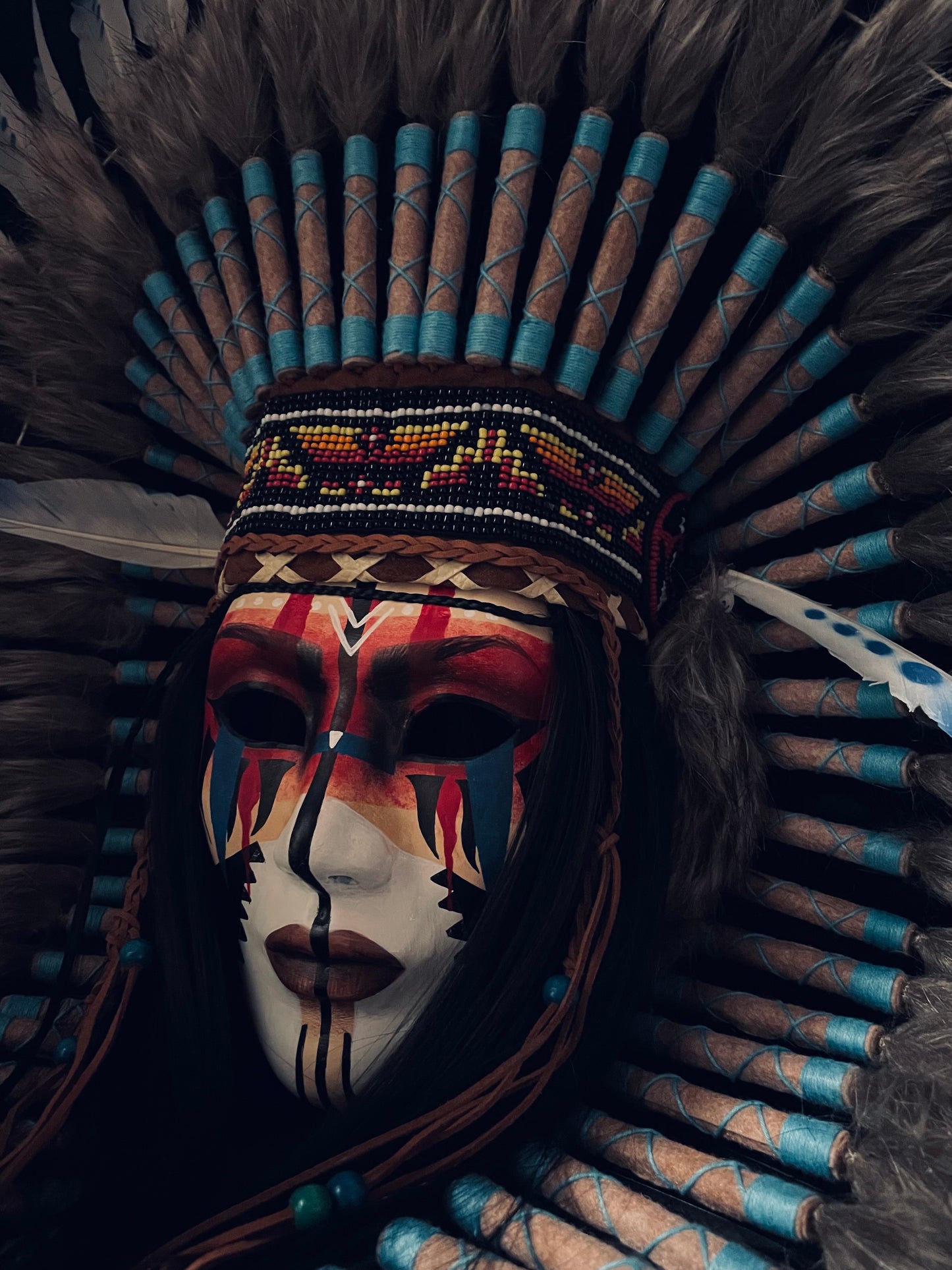 Limited edition.Native American mask.