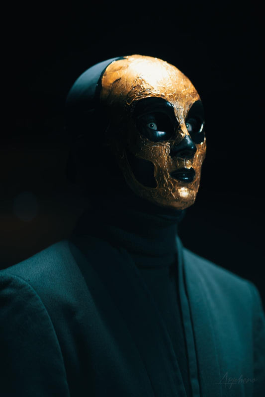 Handmade Black and Gold Masquerade Mask – Venetian Style Costume & Party Mask
