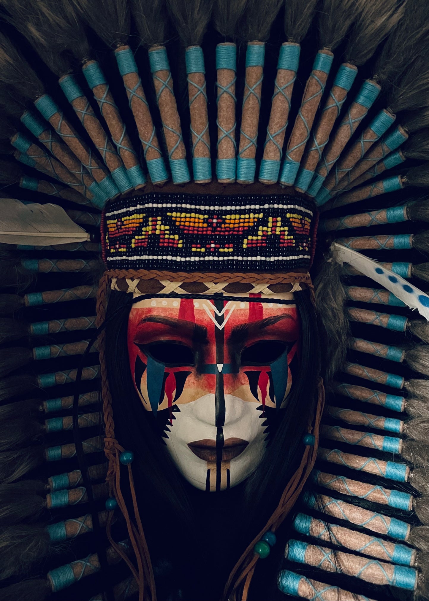 Limited edition.Native American mask.