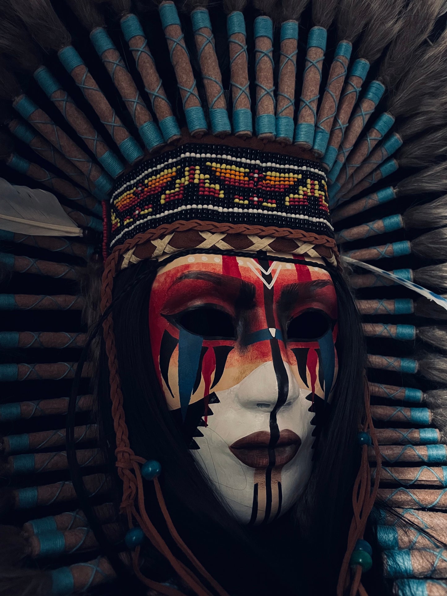 Limited edition.Native American mask.