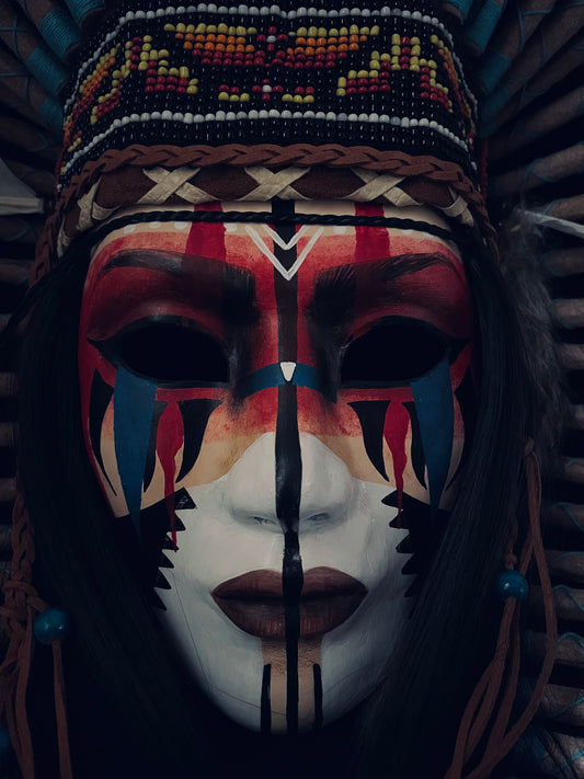 Limited edition.Native American mask.