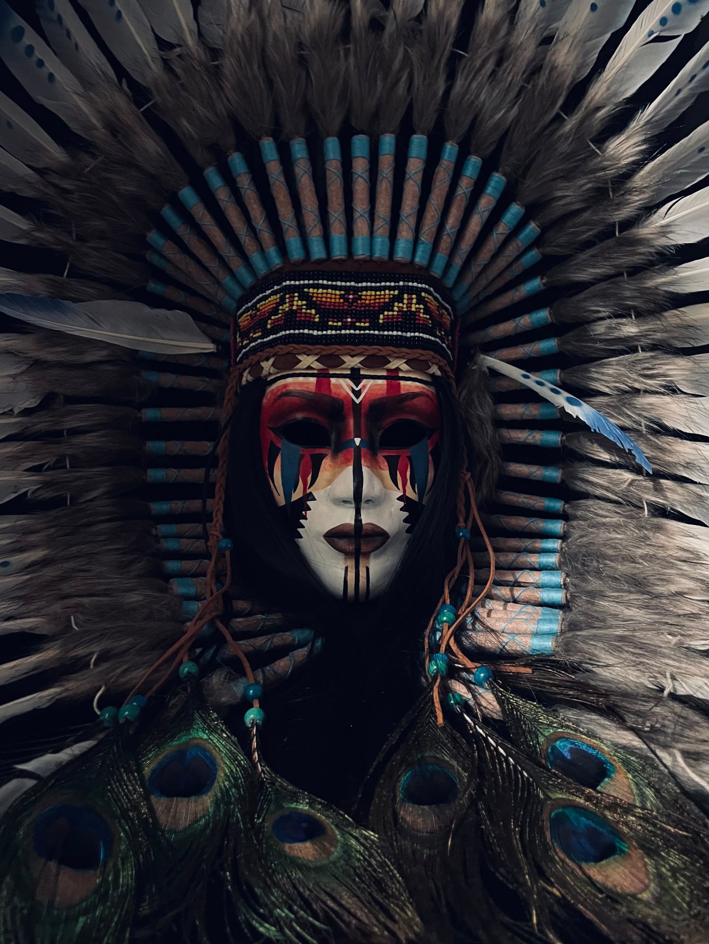 Limited edition.Native American mask.