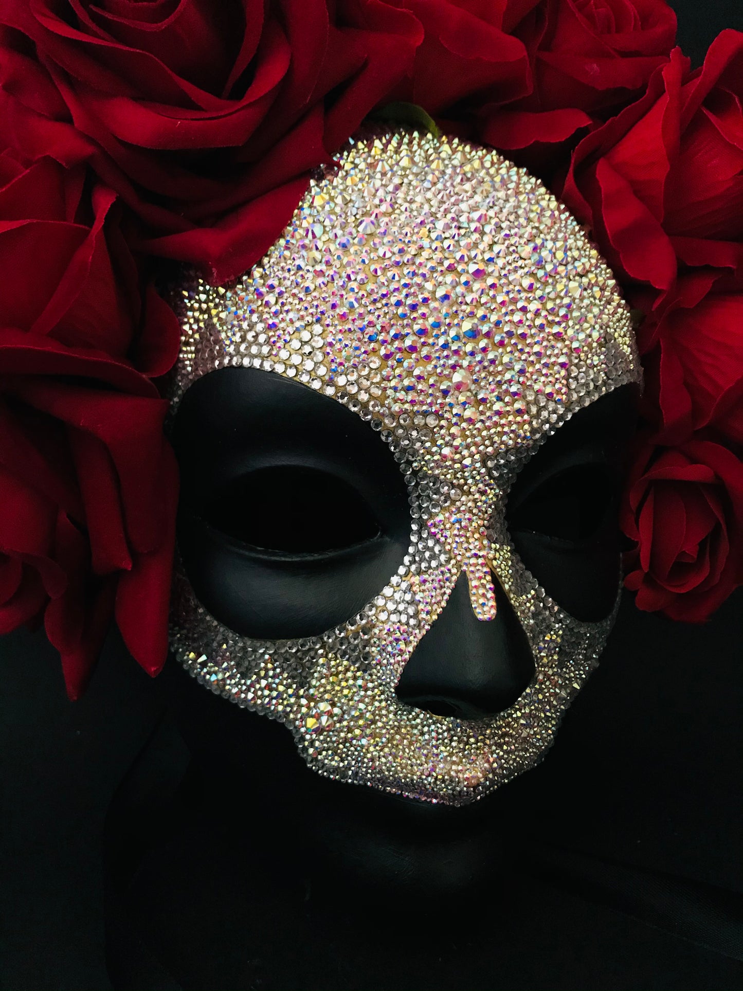 Catrina mask with rhinestones