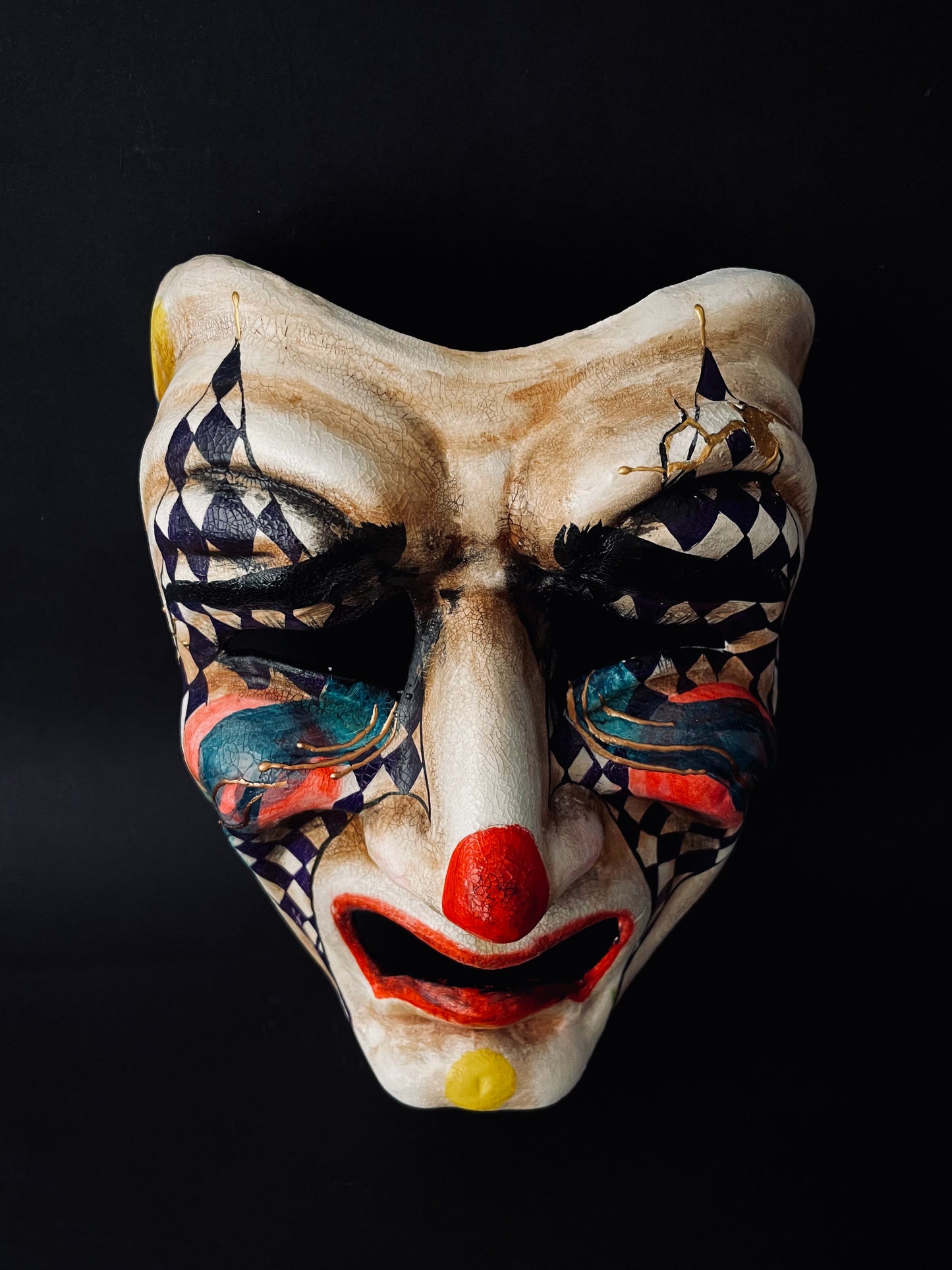 Tragedy mask. Tragic clown.