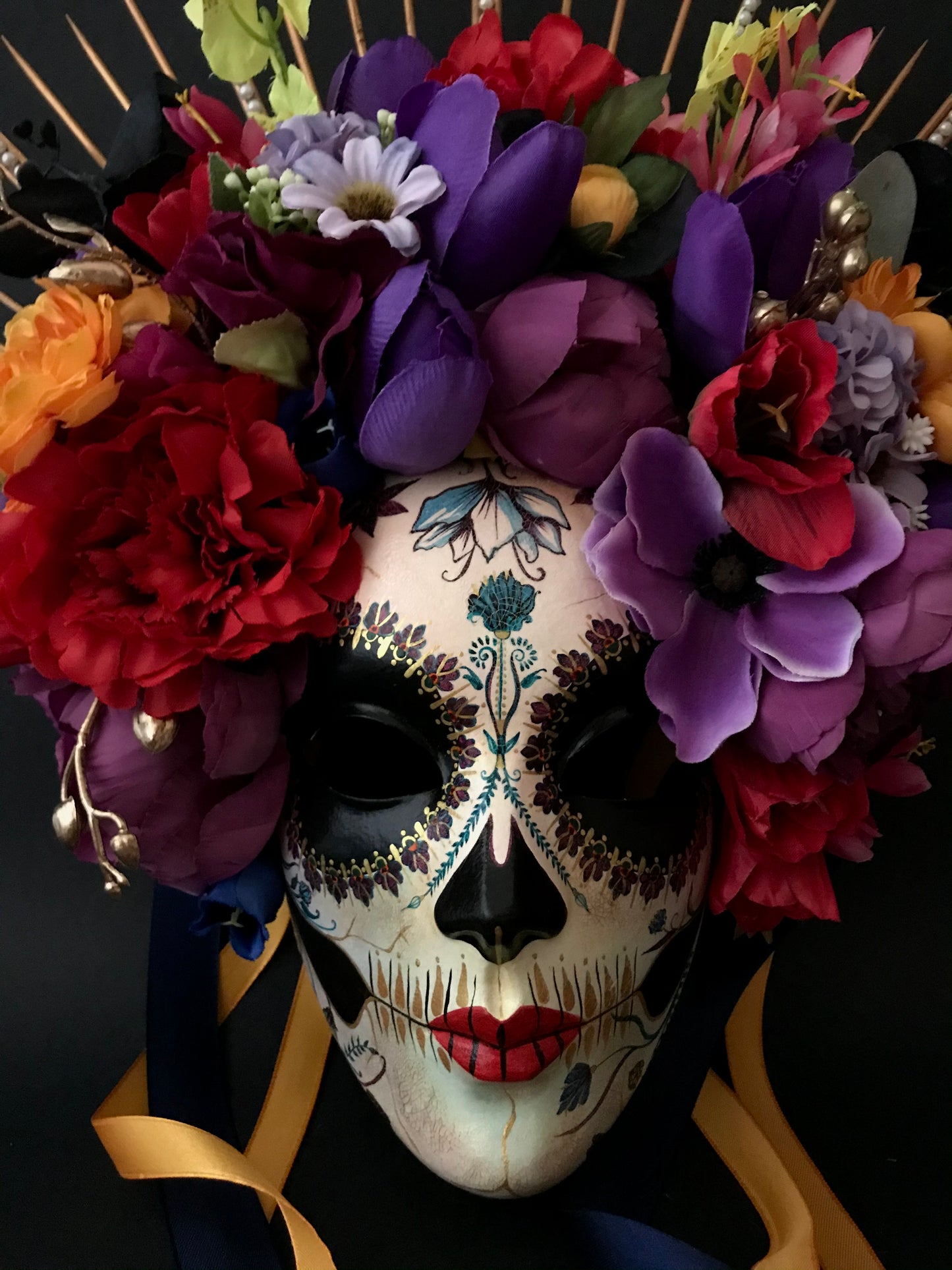 Rainbow Catrina mask