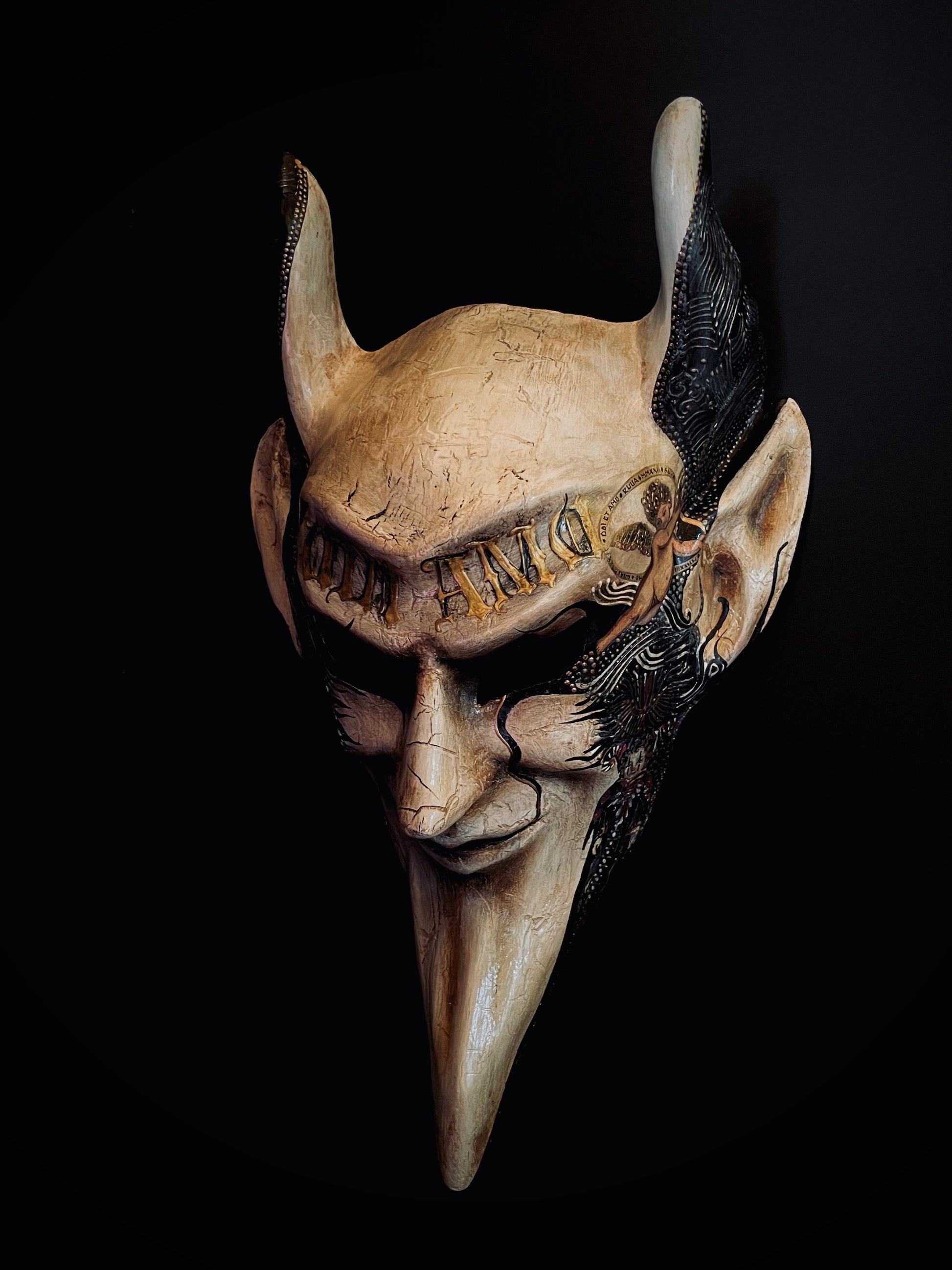 Devil Mask. Shop Devil mask with angels.Limited edition. – RUUA MASKS