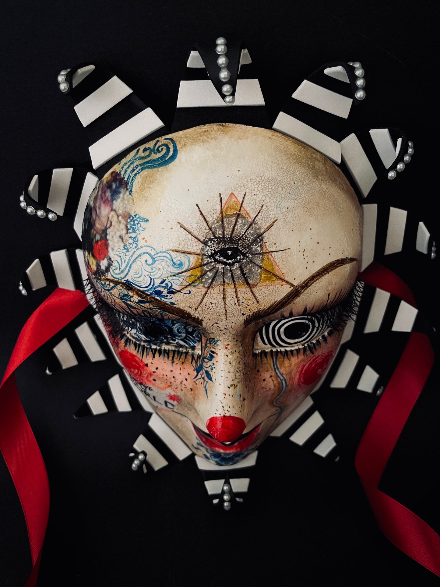 Moretta clown mask. Carnival mask