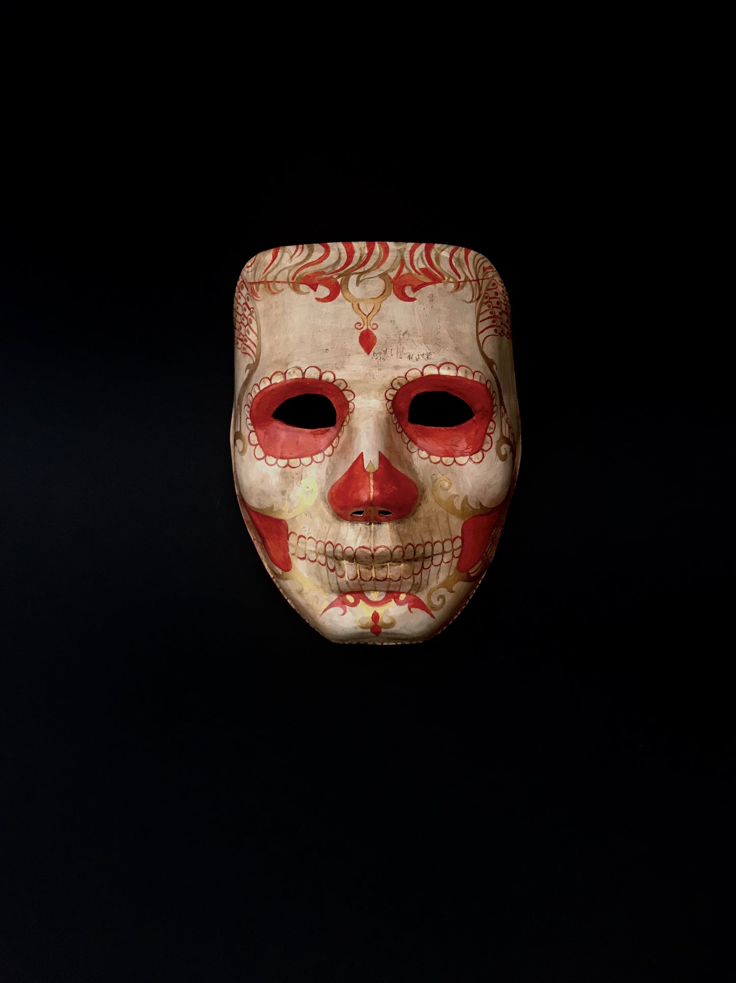 Red day of the dead mask