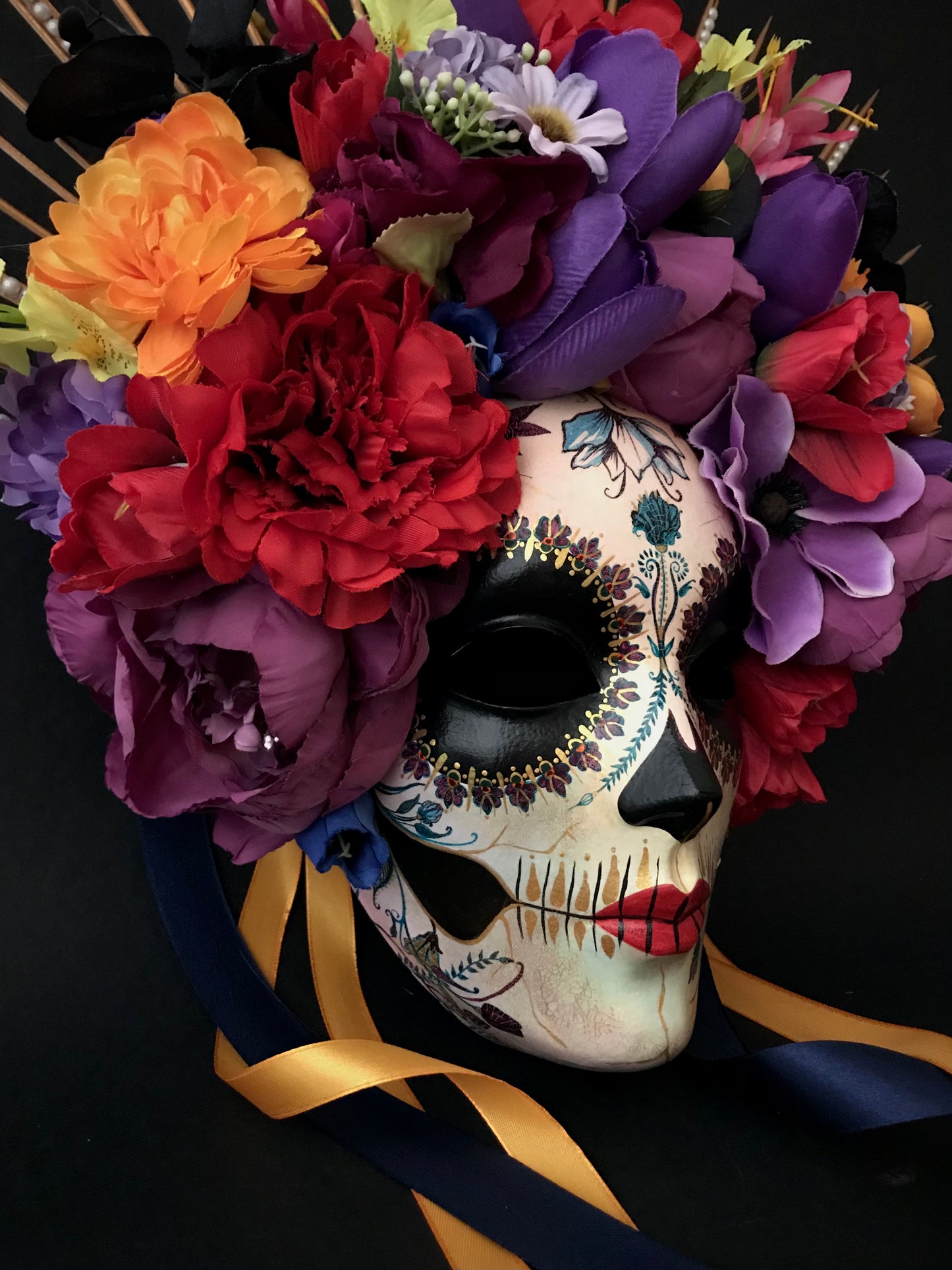 Rainbow Catrina mask