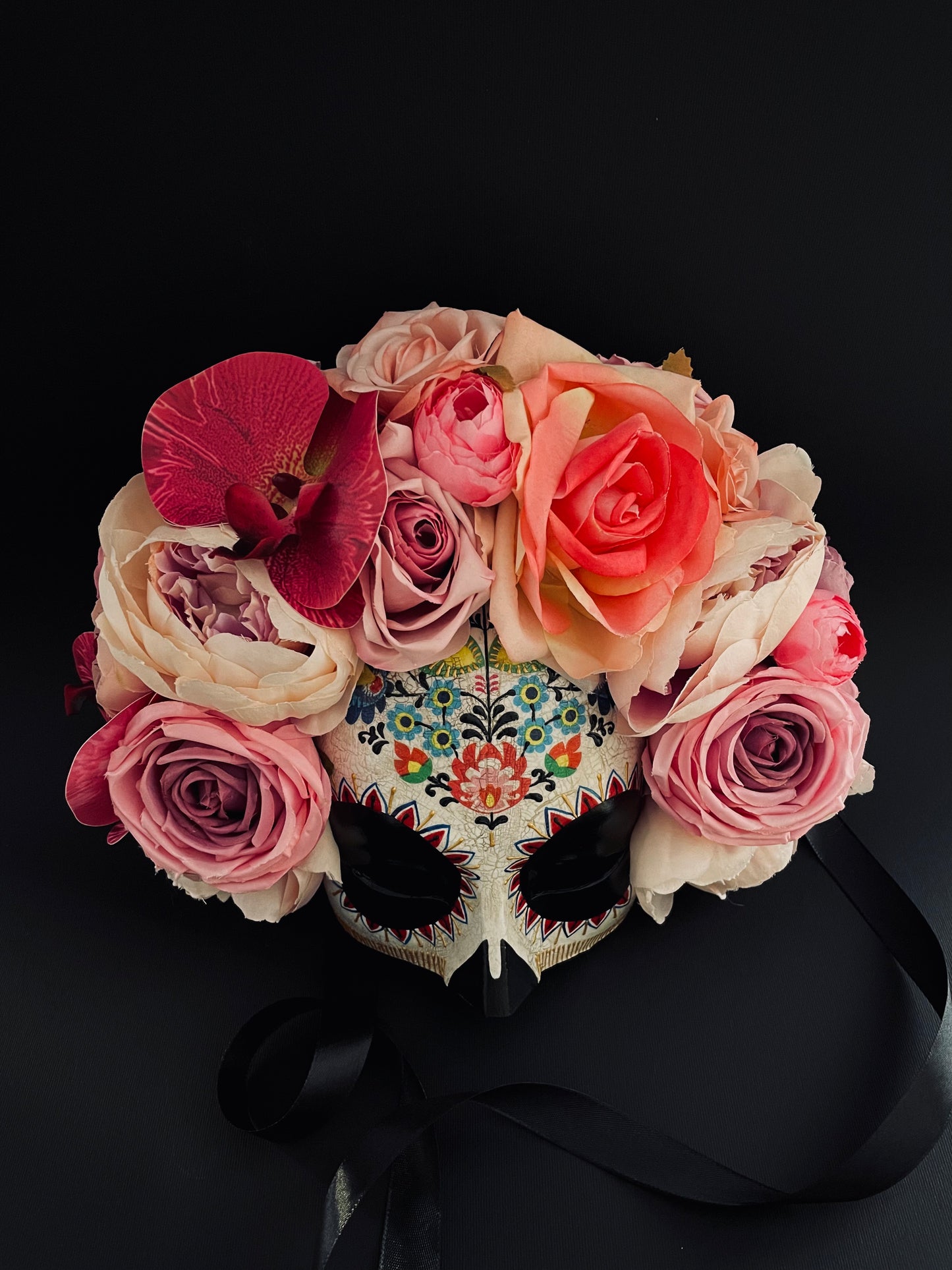 Day of the dead half face Catrina mask