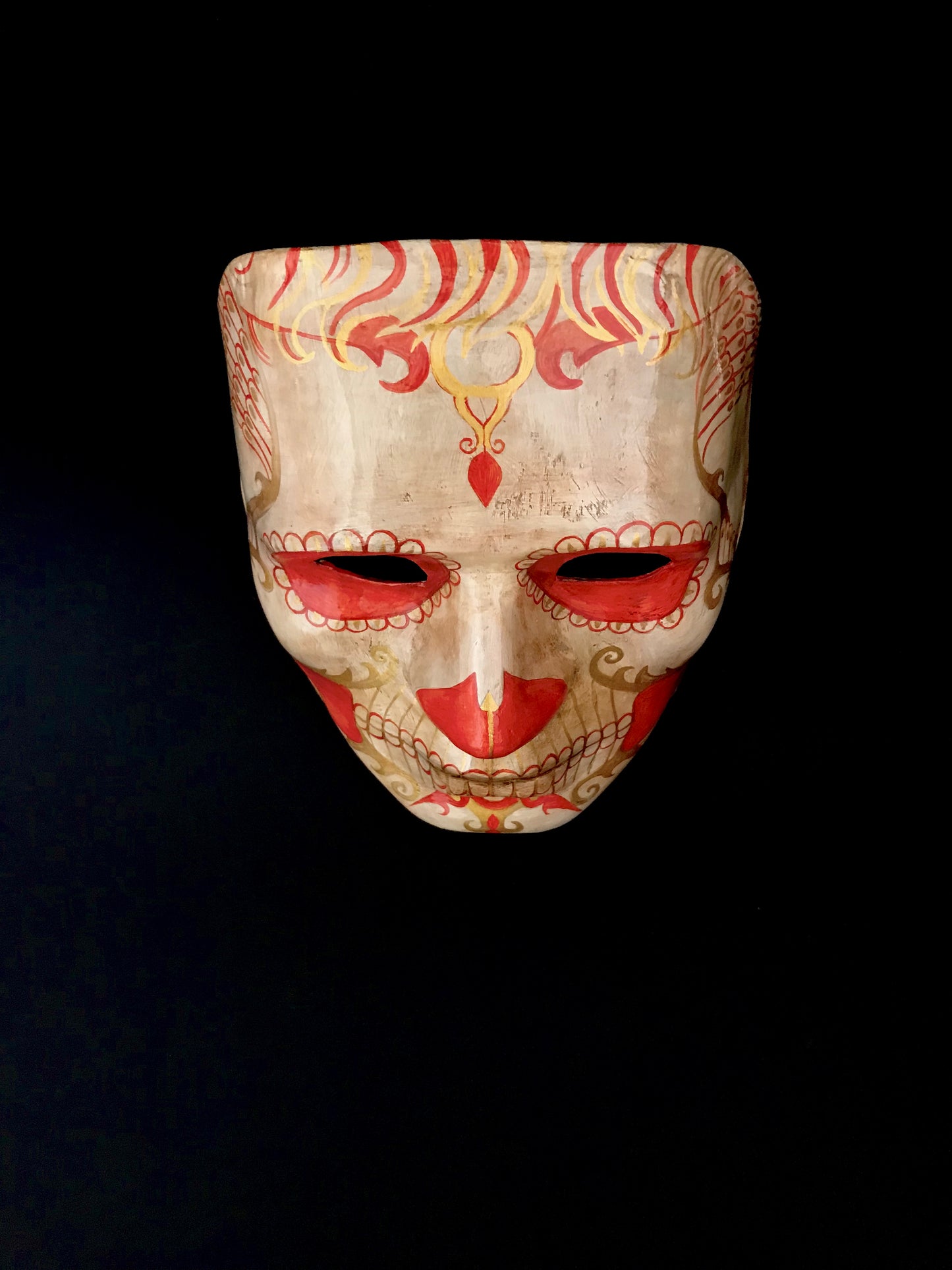 Red day of the dead mask