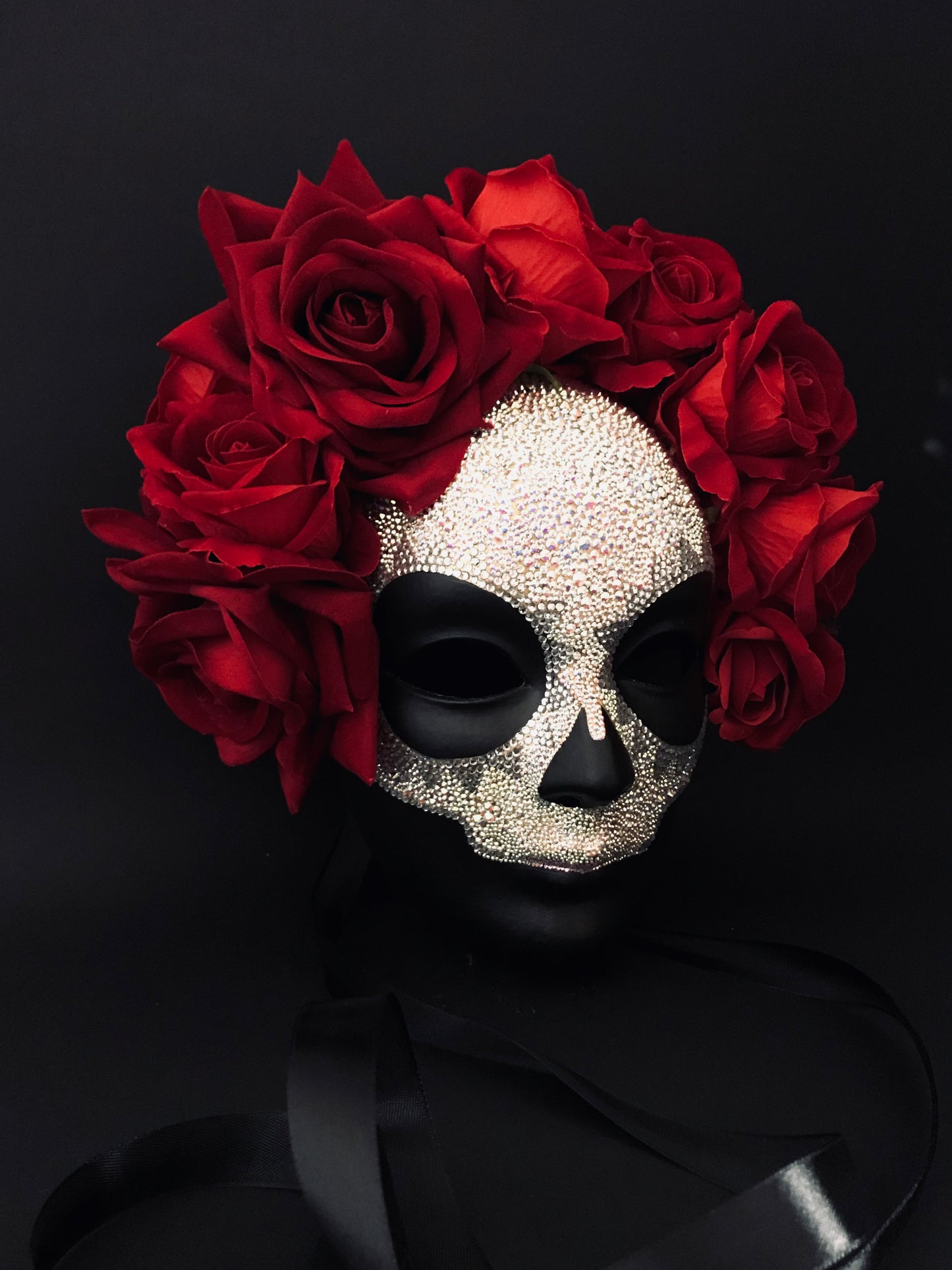 Catrina mask with rhinestones