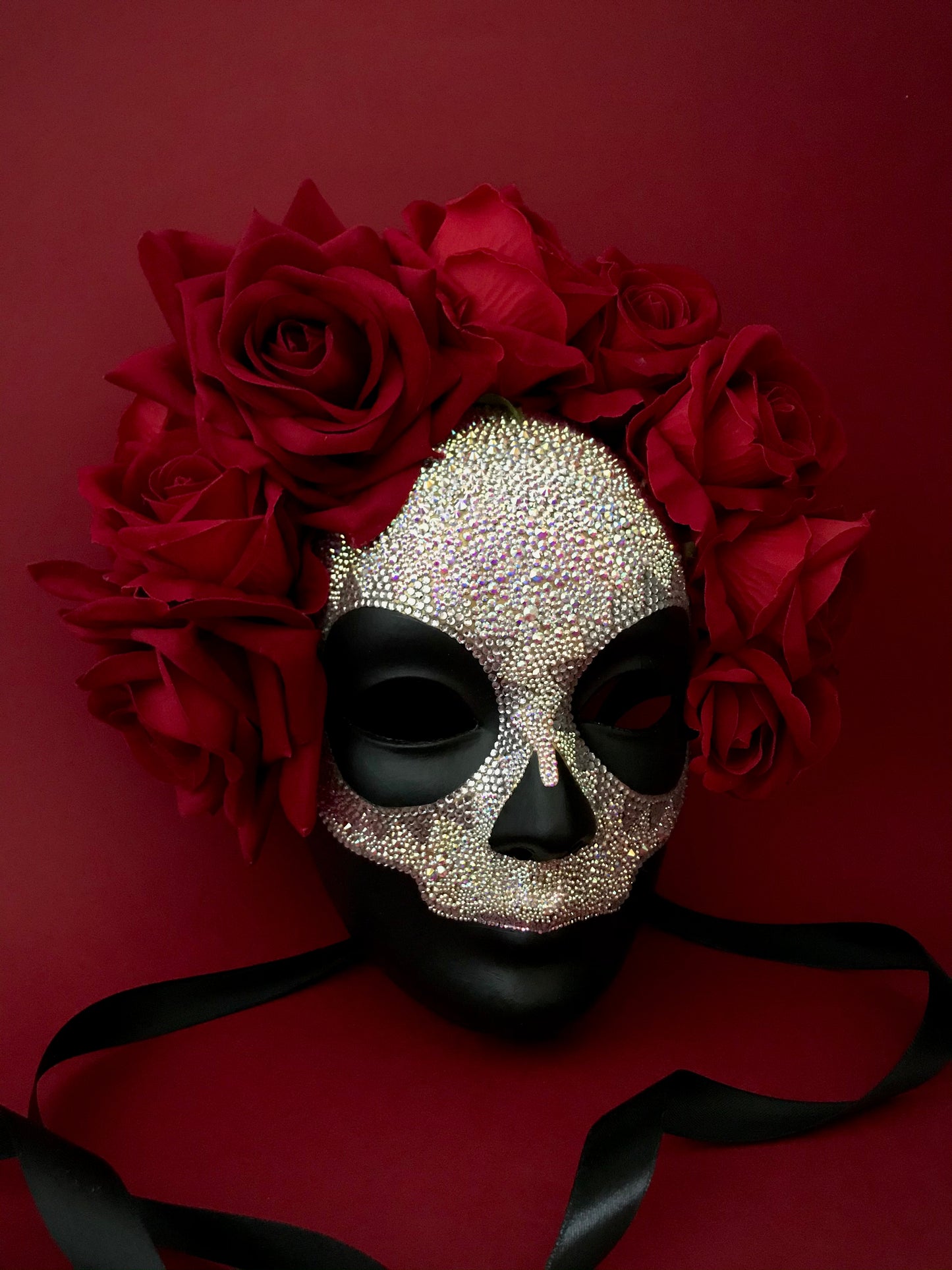 Catrina mask with rhinestones