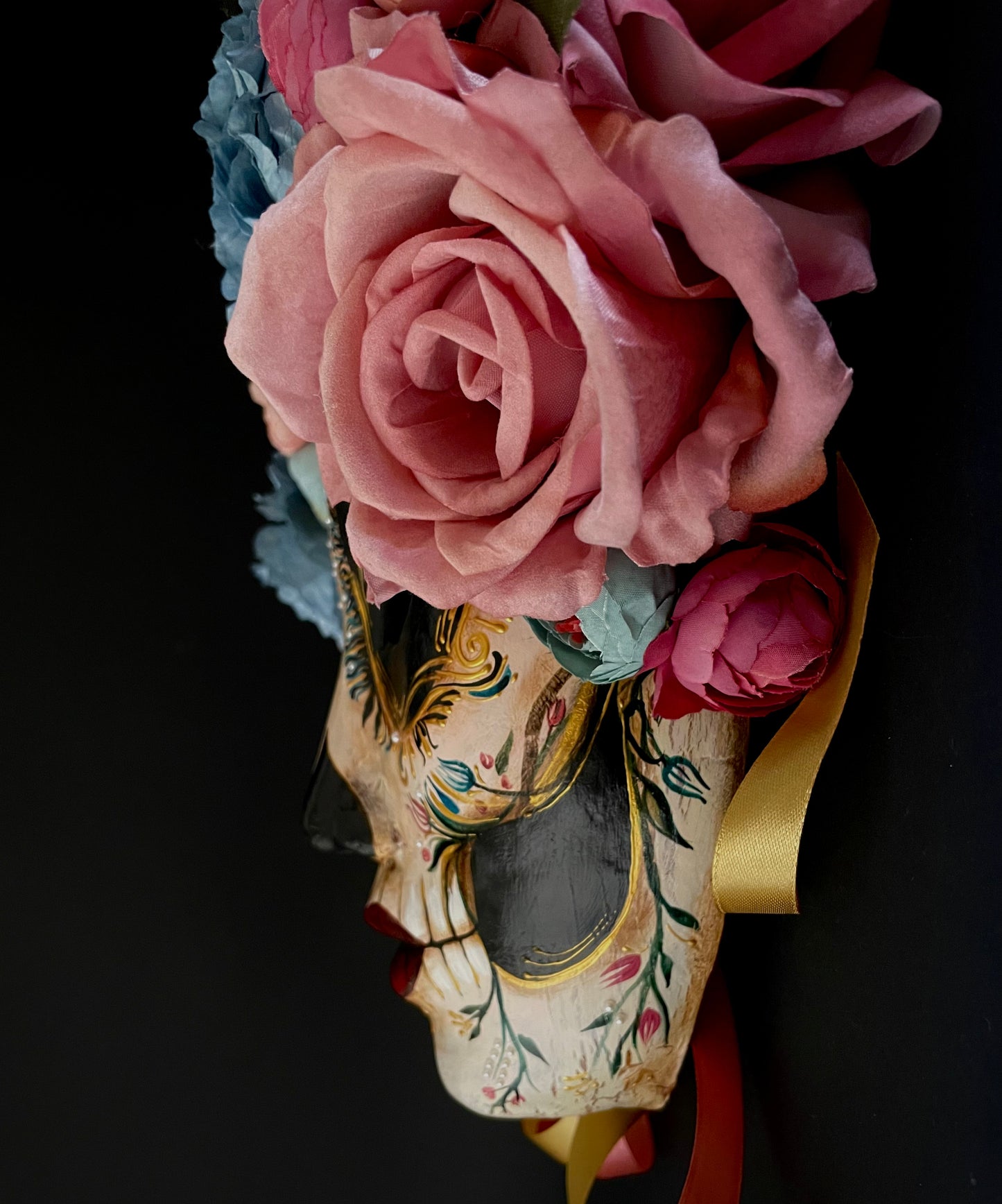 Baroque Catrina mask. Day of the dead mask.