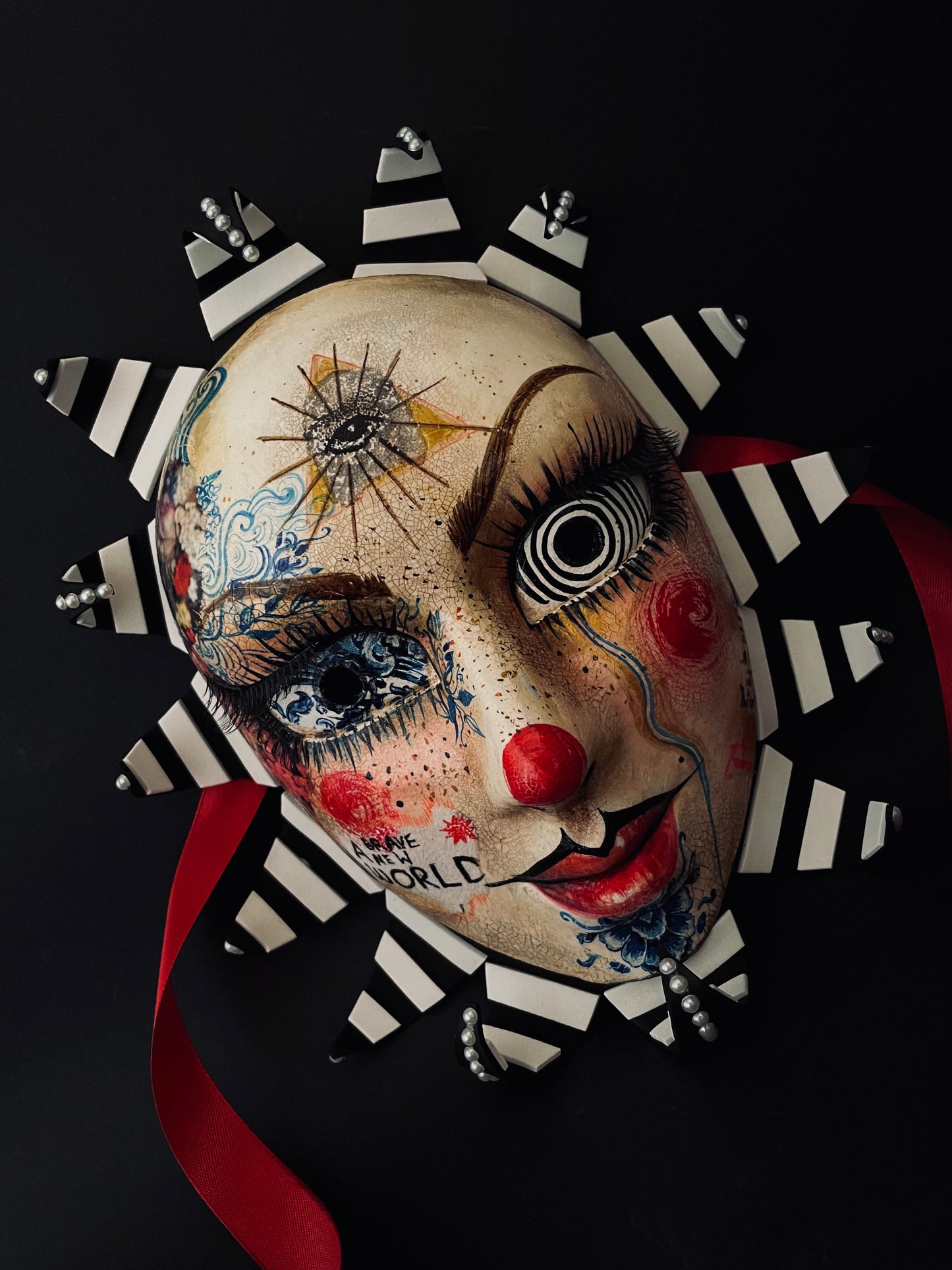 Moretta clown mask. Carnival mask