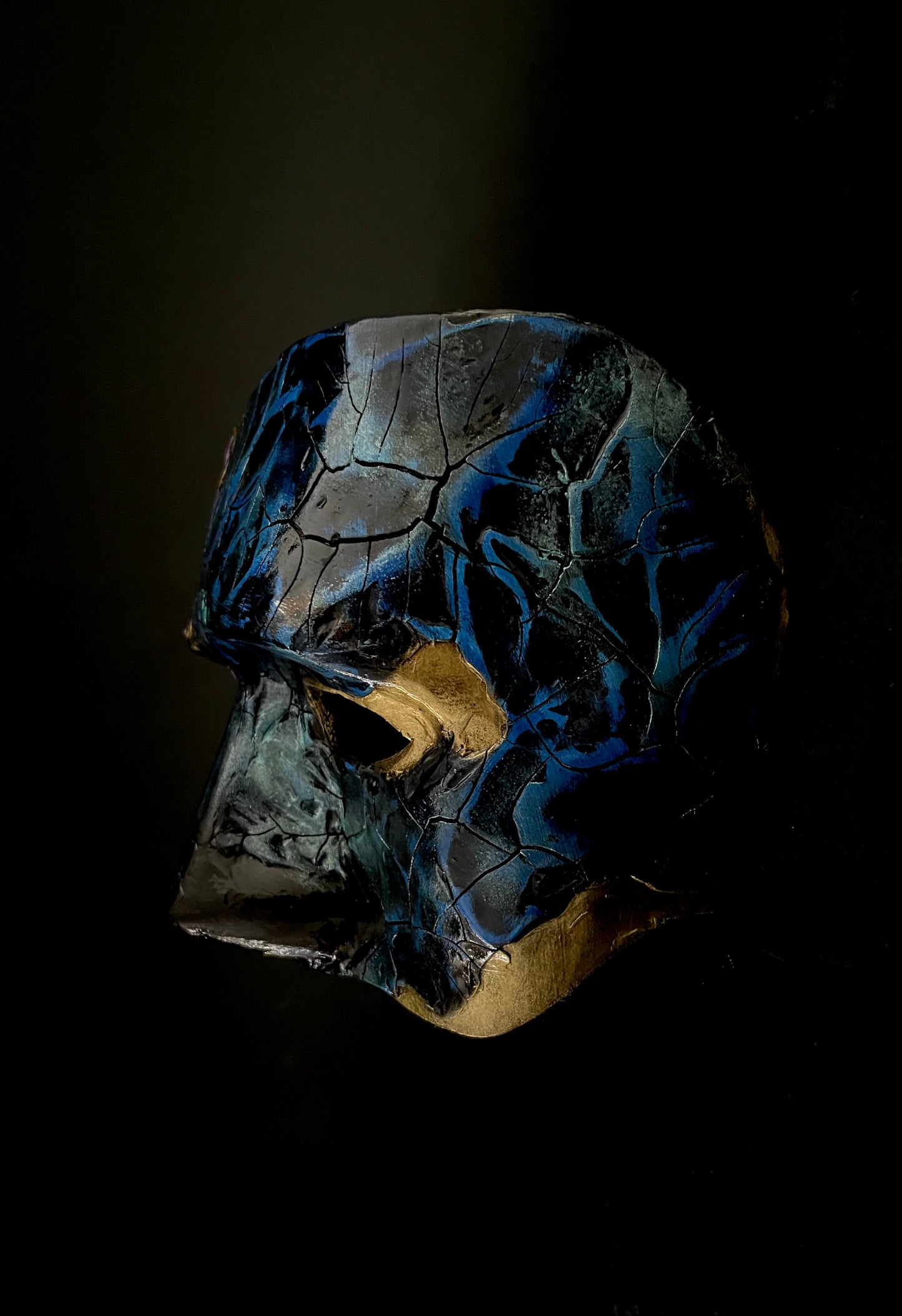 Blue mask. Masquerade mask for men