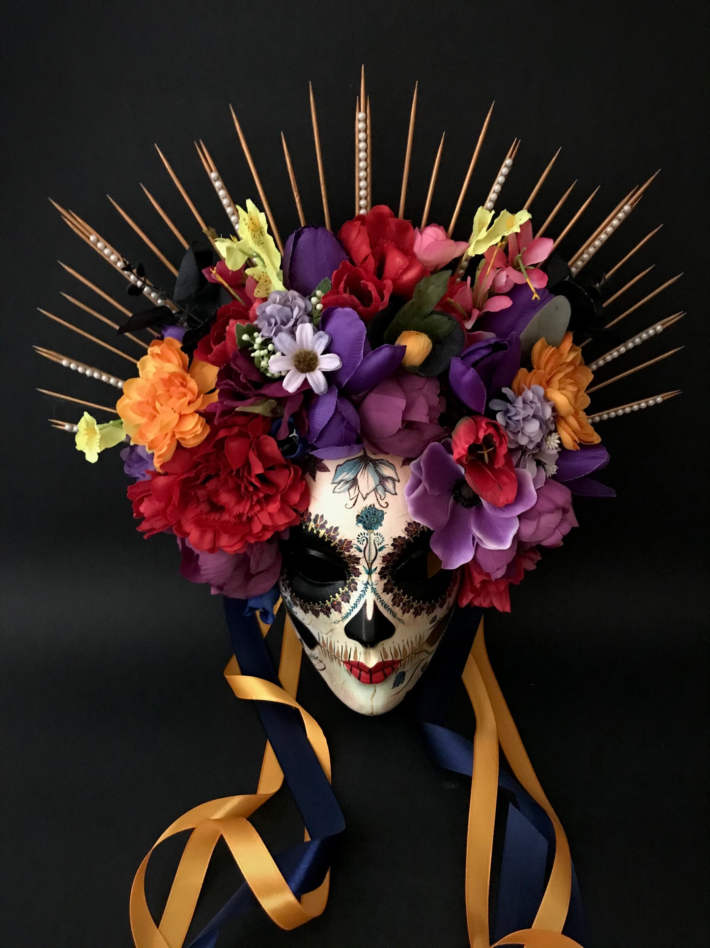 Rainbow Catrina mask