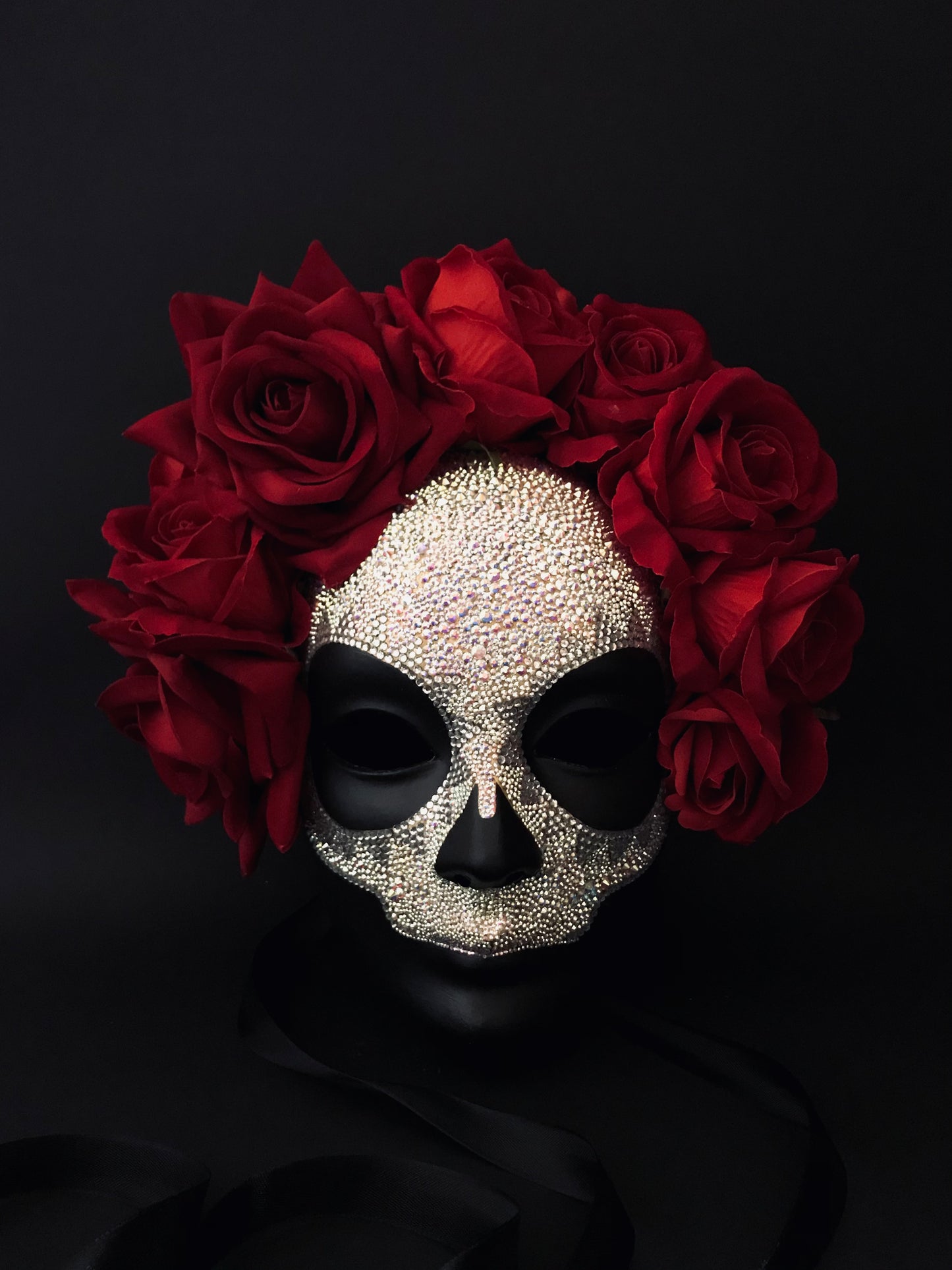 Catrina mask with rhinestones