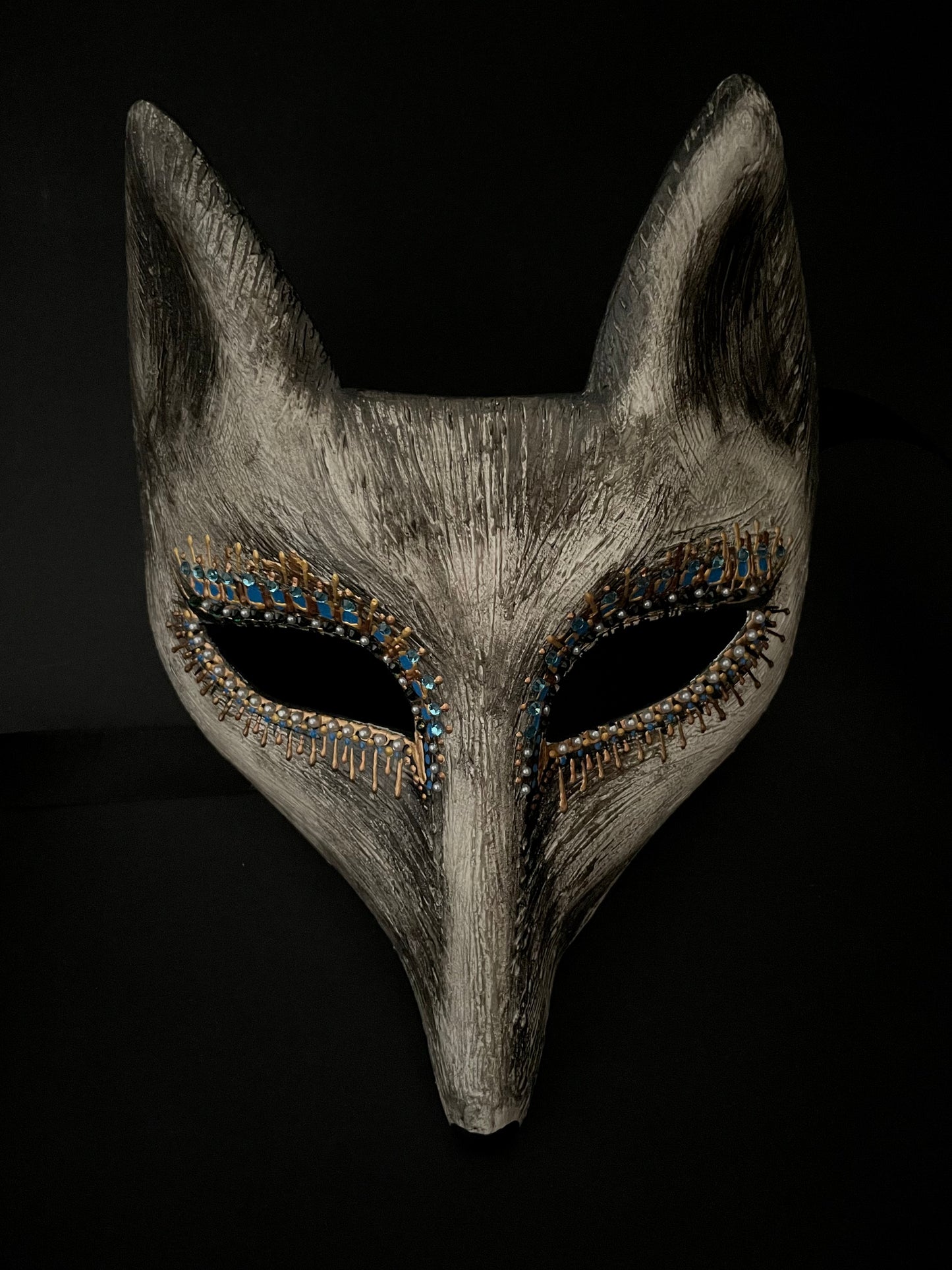 Grey fox mask. Animal mask.