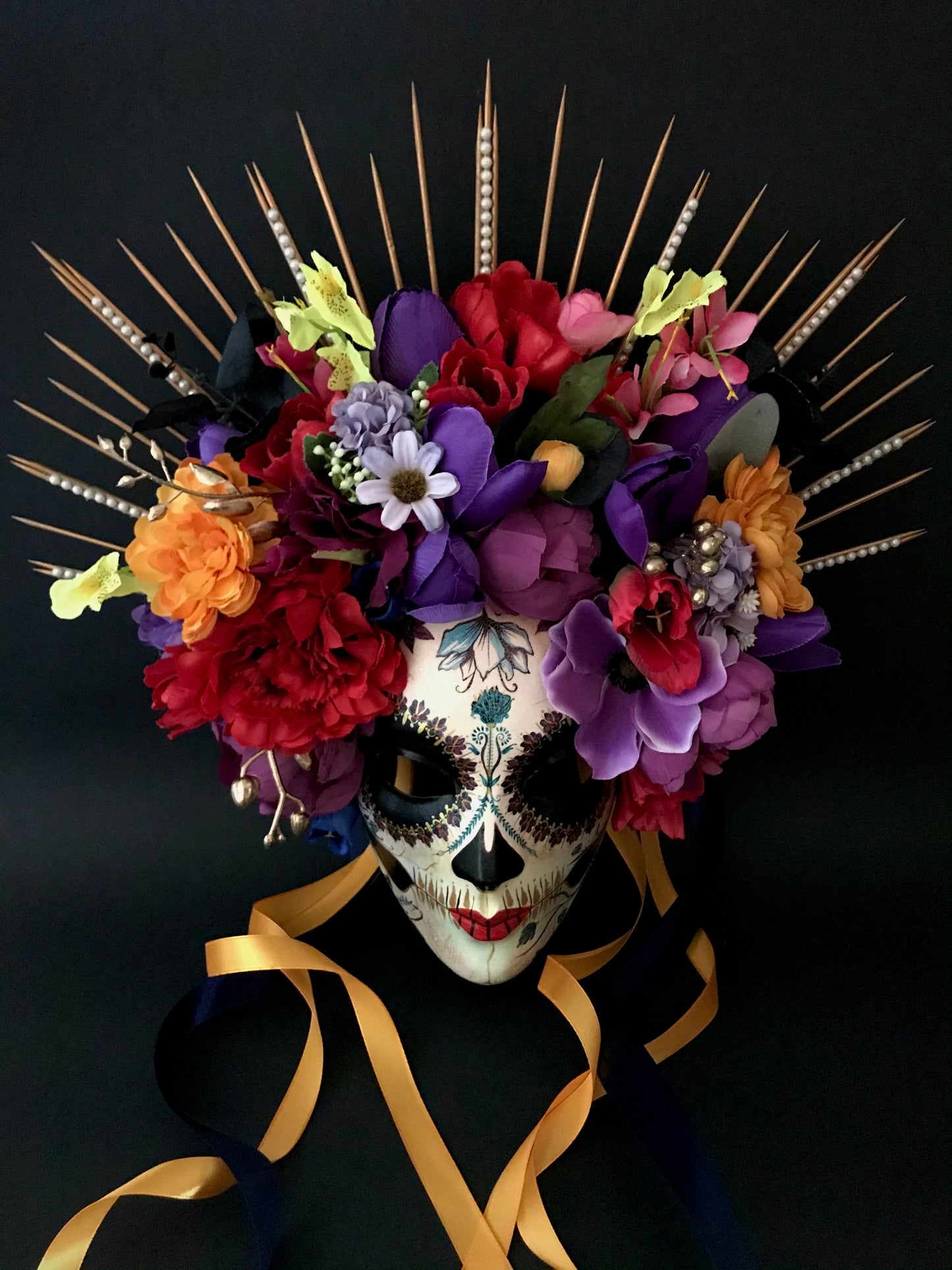 Rainbow Catrina mask