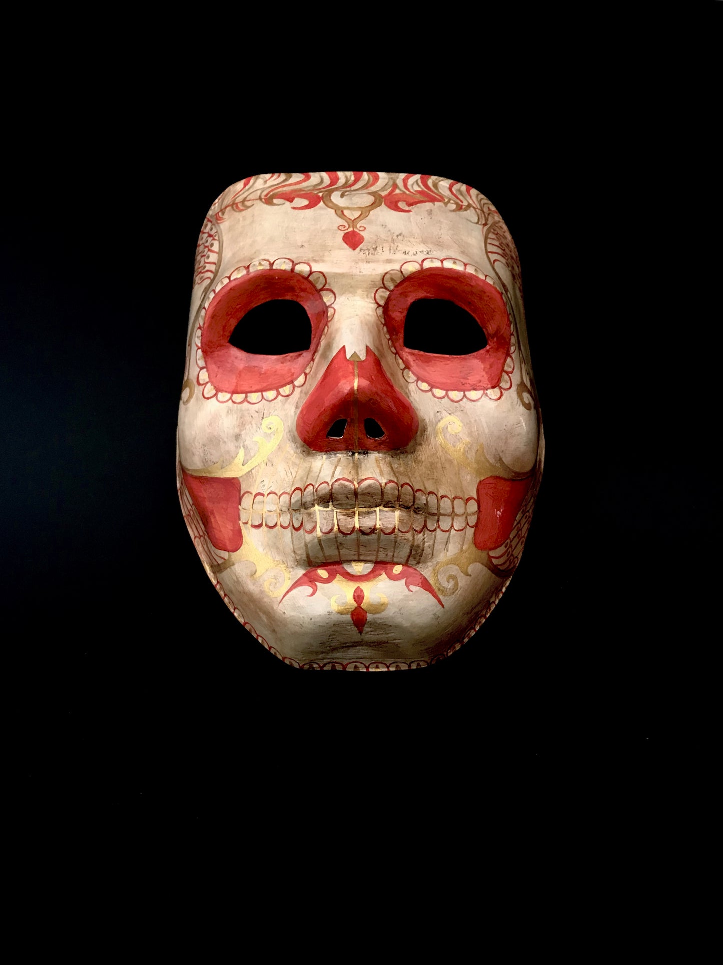 Red day of the dead mask