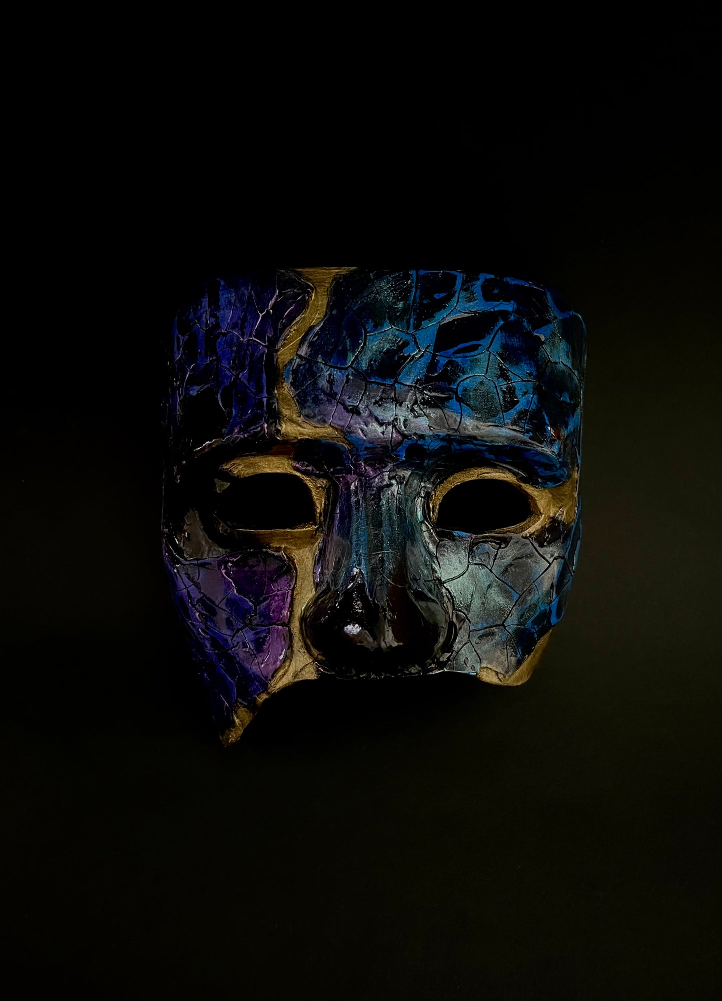 Blue mask. Masquerade mask for men