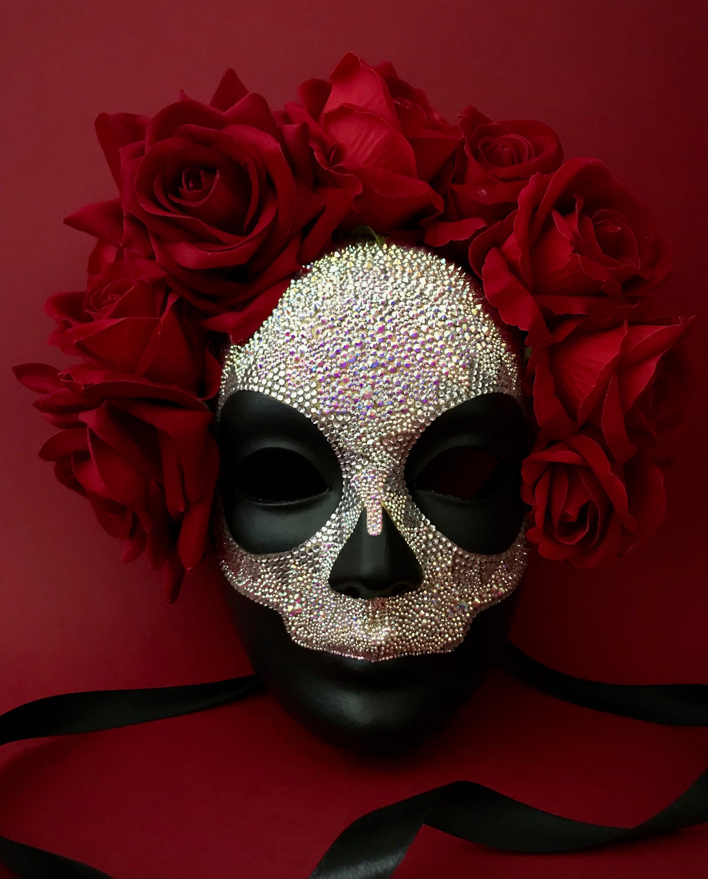 Catrina mask with rhinestones