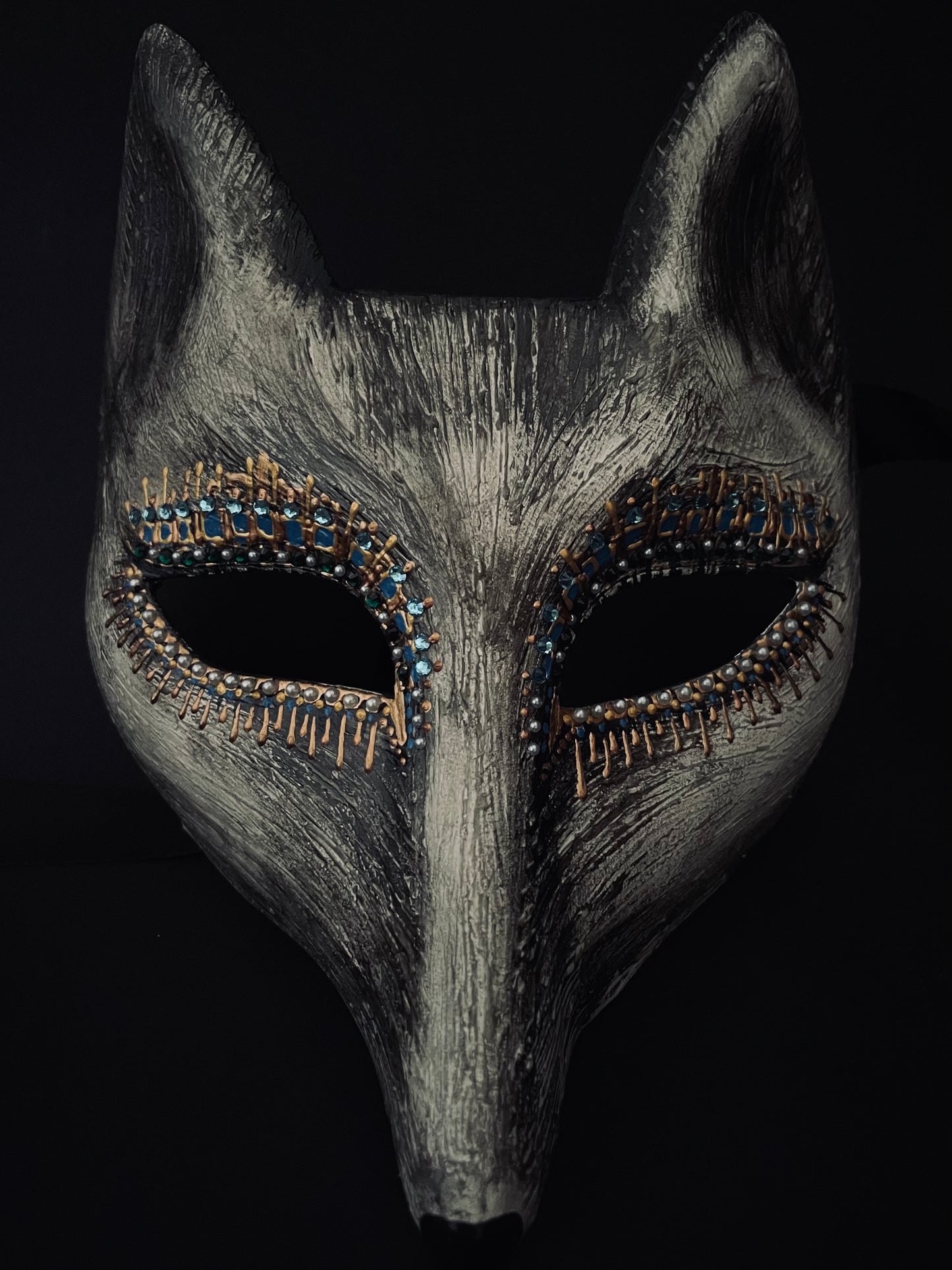 Grey fox mask. Animal mask.