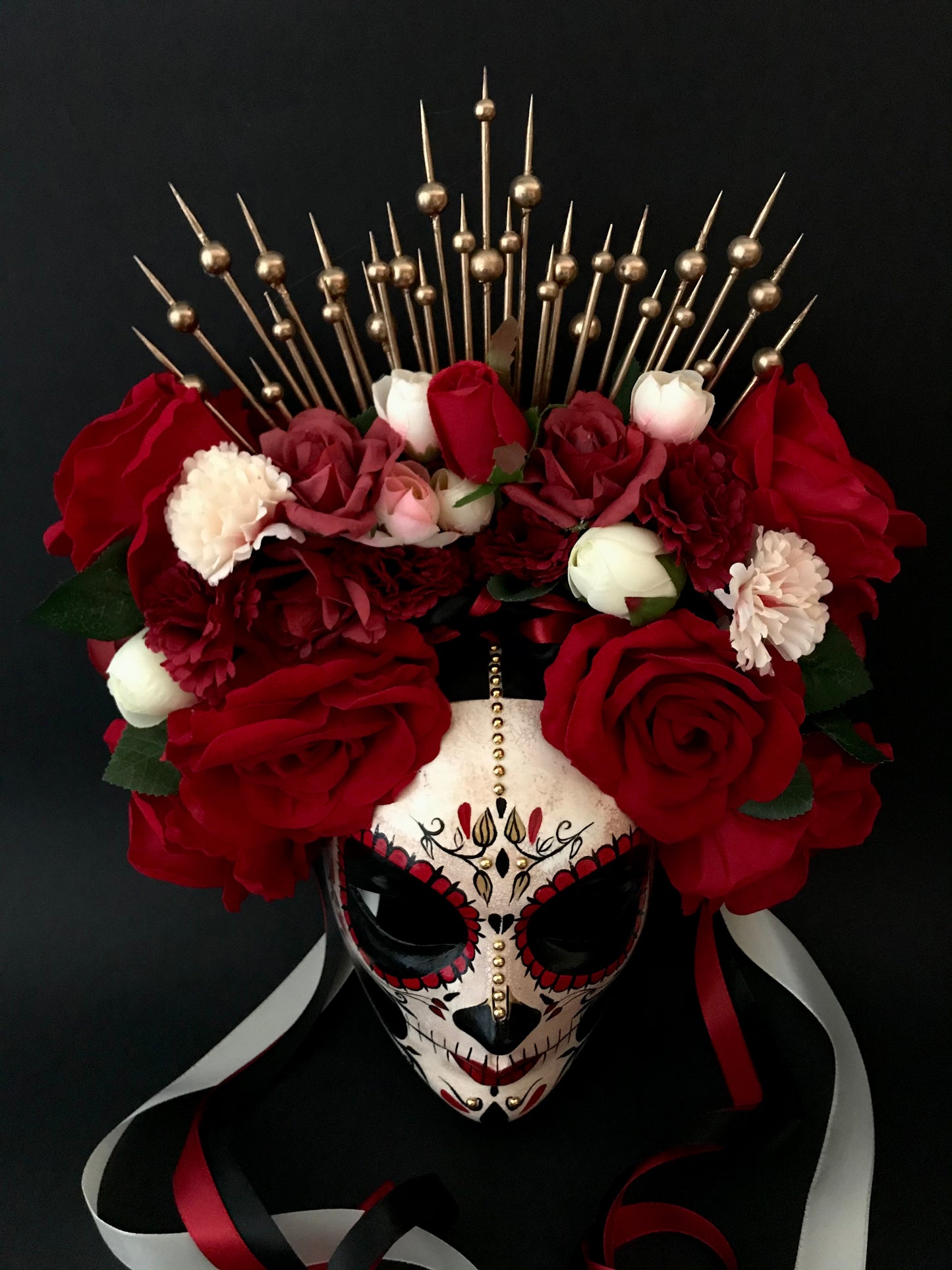 Catrina with red roses