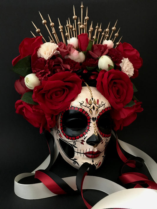 Catrina with red roses