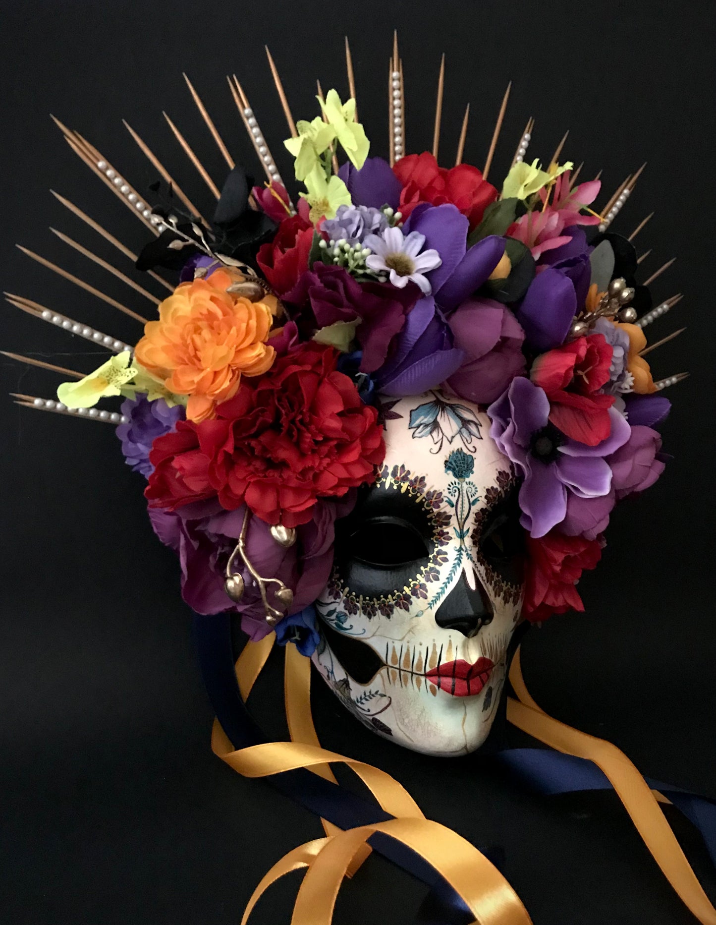 Rainbow Catrina mask