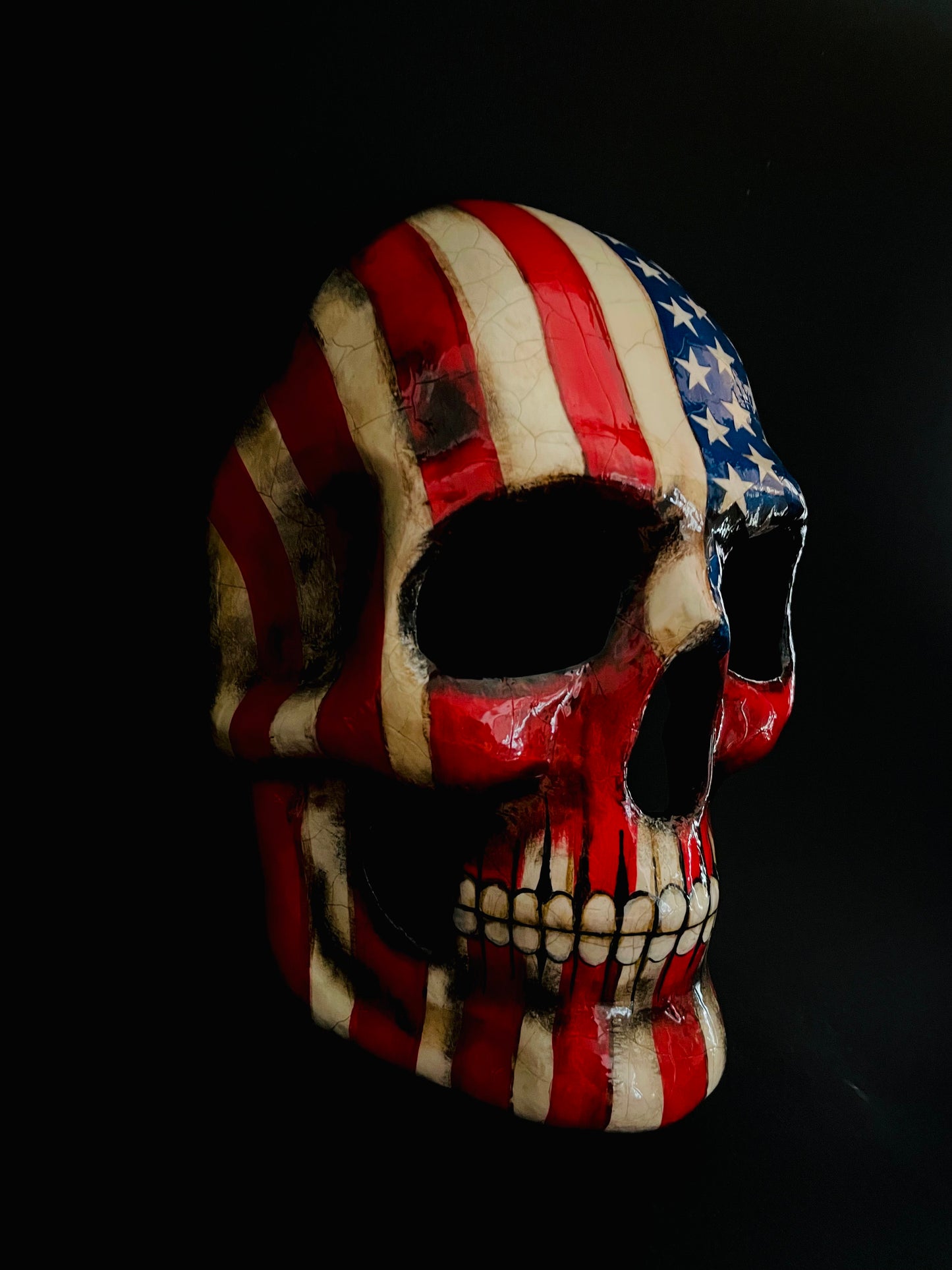 American flag skull mask