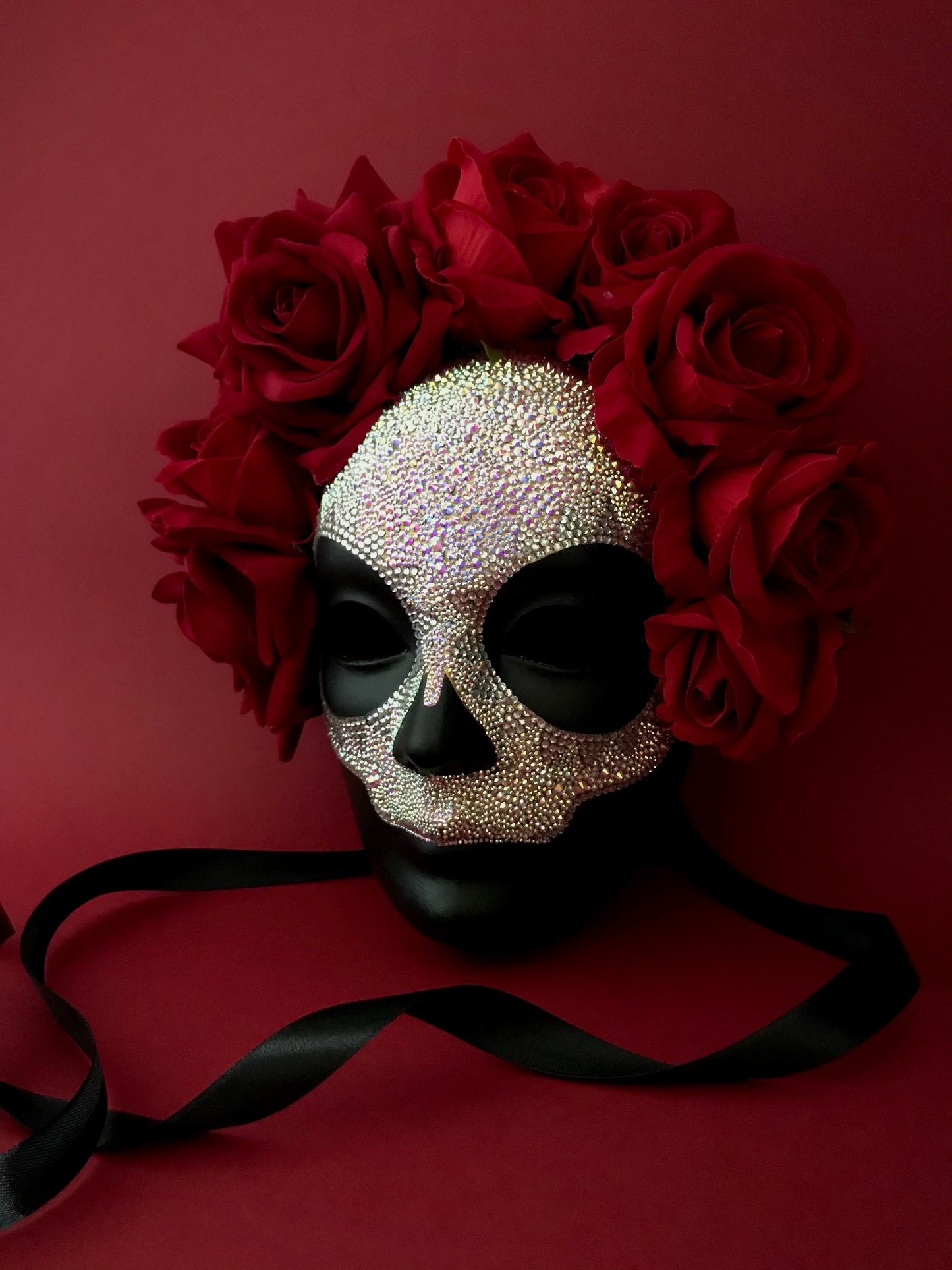 Catrina mask with rhinestones