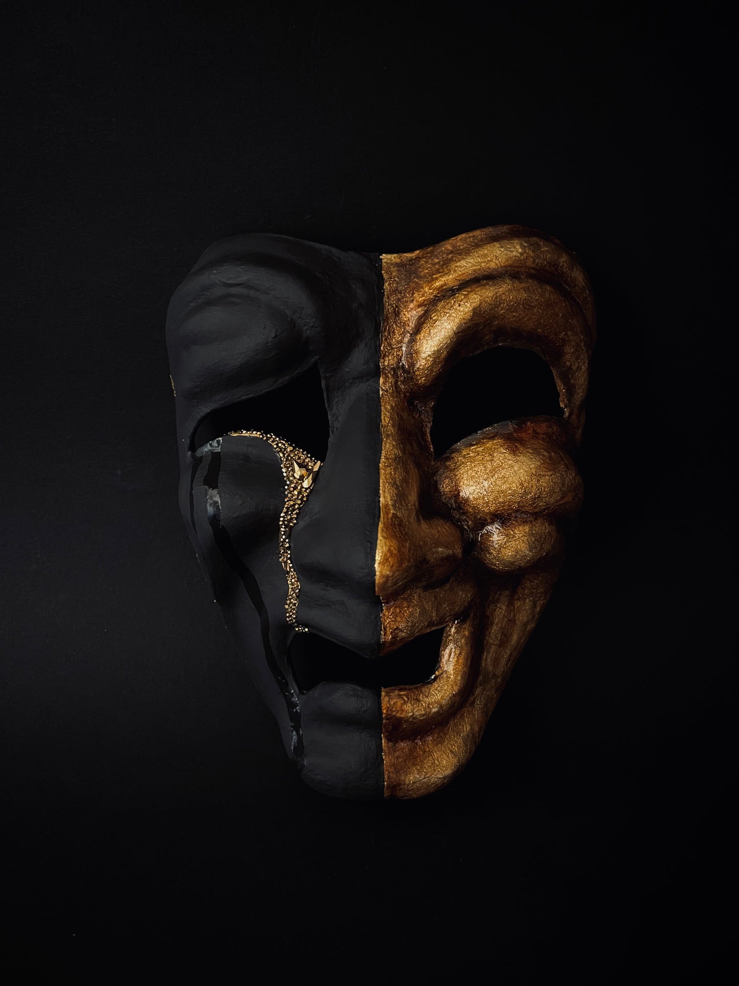 Comedy and tragedy mask. Venetian style mask