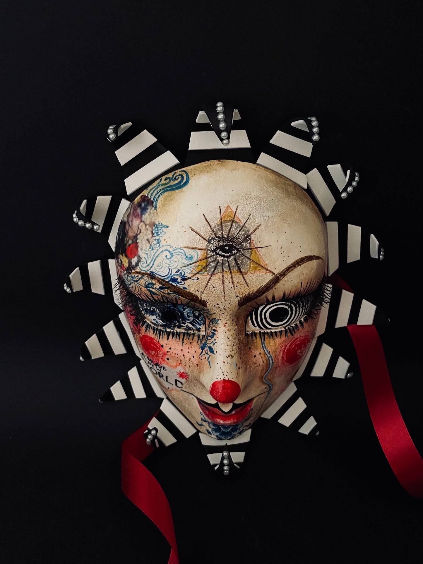 Moretta clown mask. Carnival mask